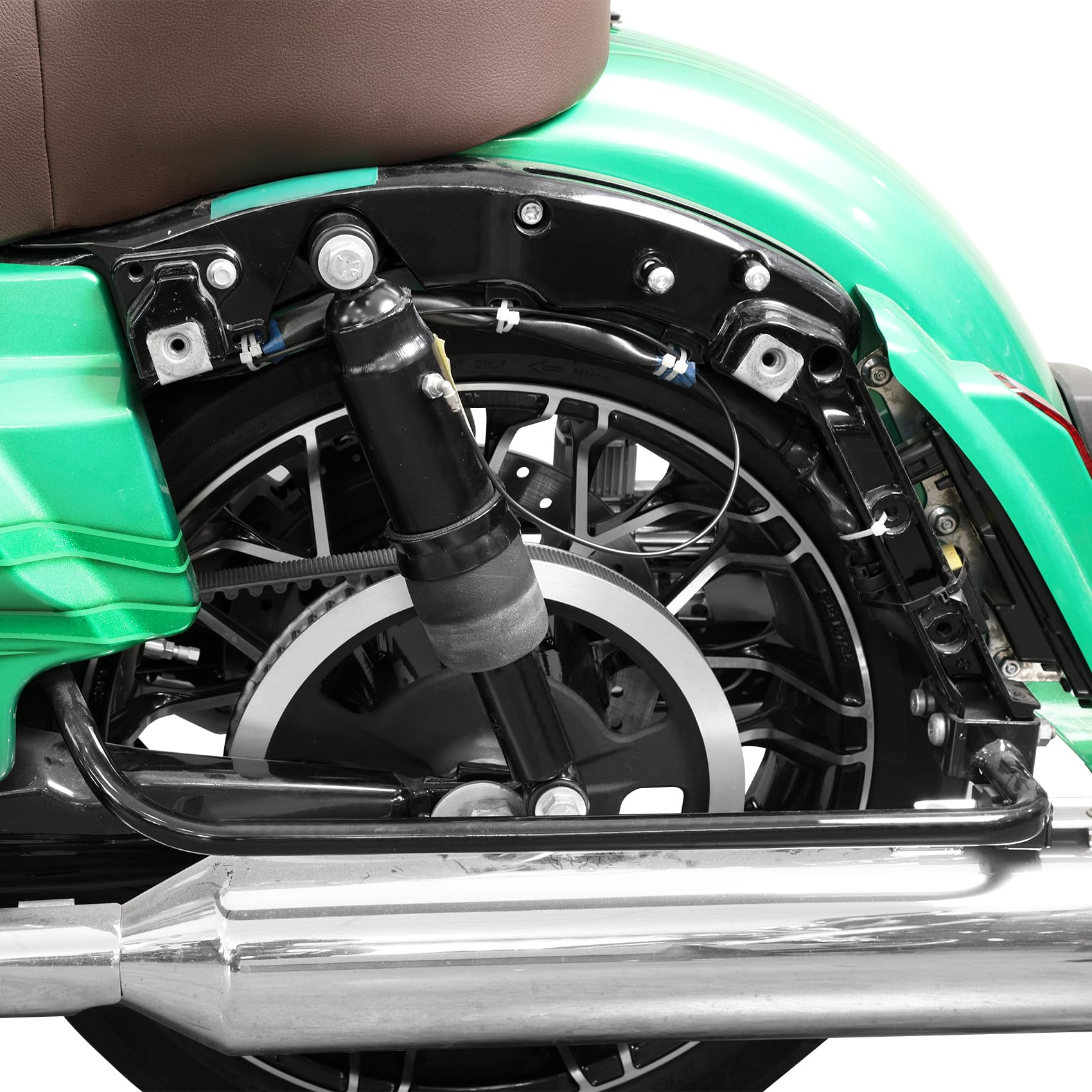 XFMT Rear Air Ride Suspension Kit with Air Tank for Harley Touring Road King Street Electra Glide 1994-2023 - Premium Motorcycle Suspension Upgrade for Smooth Rides & Custom Comfort on Long Distance Tours