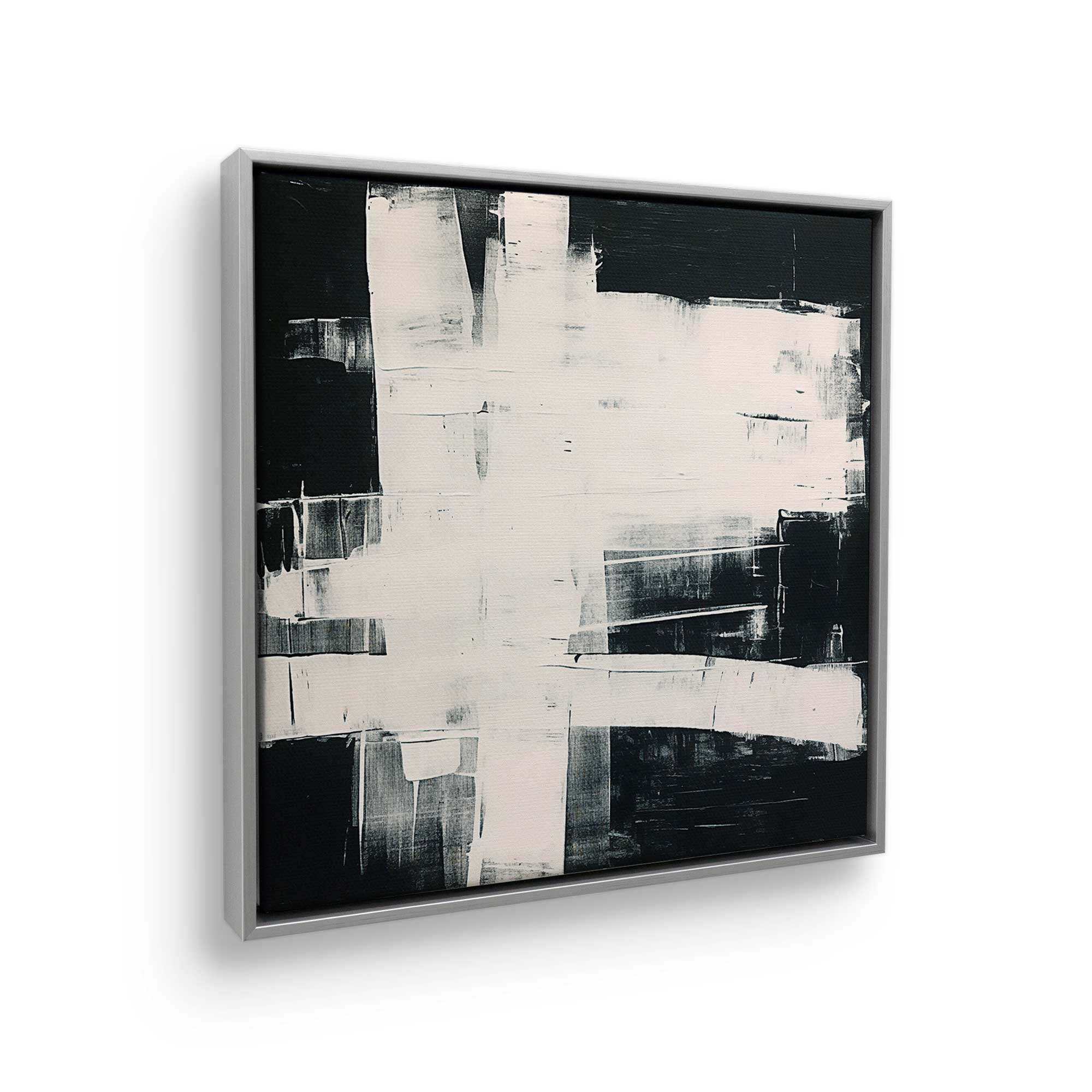 Eclipsed Onyx Tangle I Abstract Art Print on Canvas - Modern Wall Decor for Living Room, Bedroom & Office