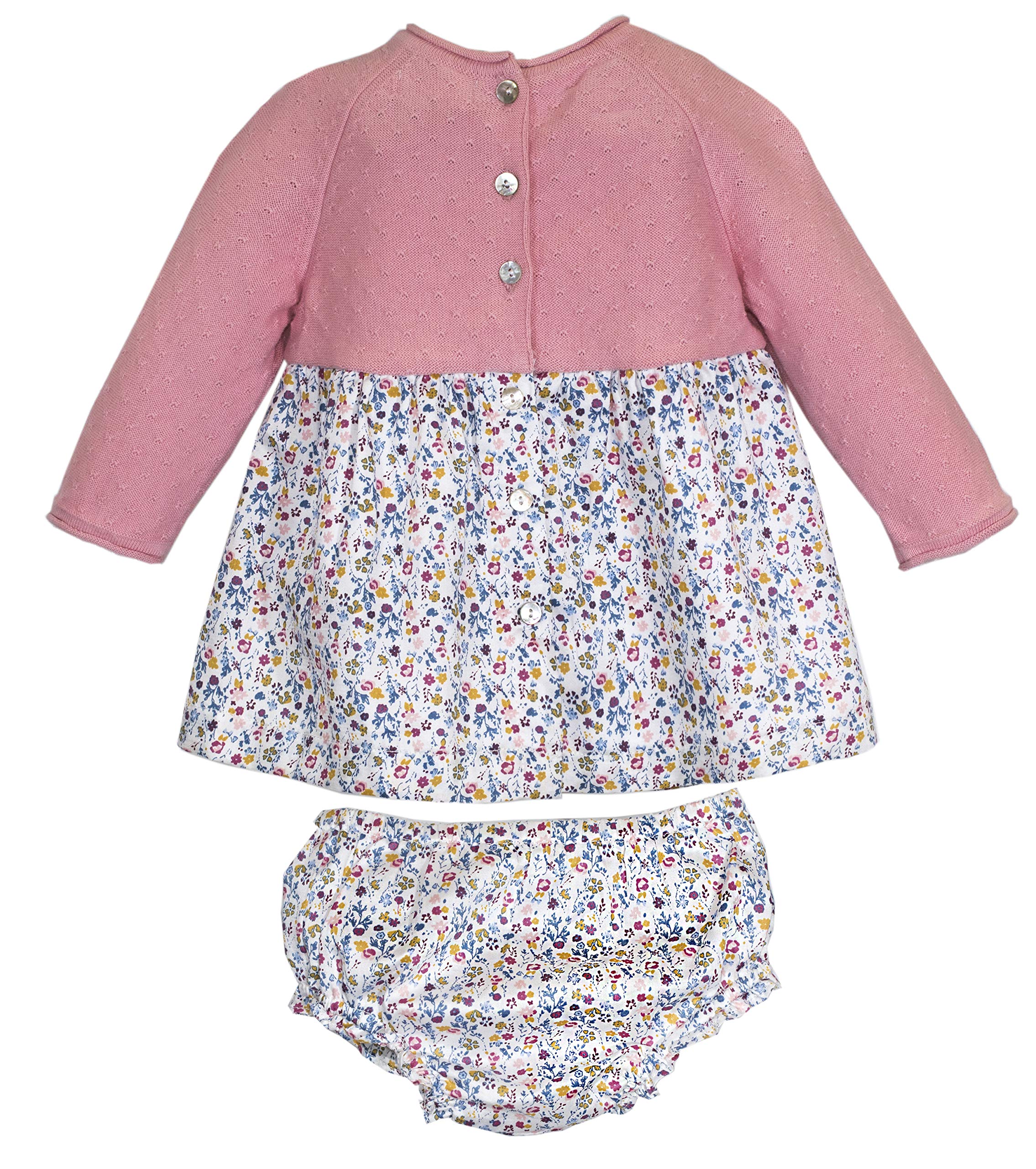 Floral Long-Sleeve Baby Girl Dress Set | Soft Cotton Casual Outfit | Perfect for Birthday Parties, Photo Shoots & Daily Wear