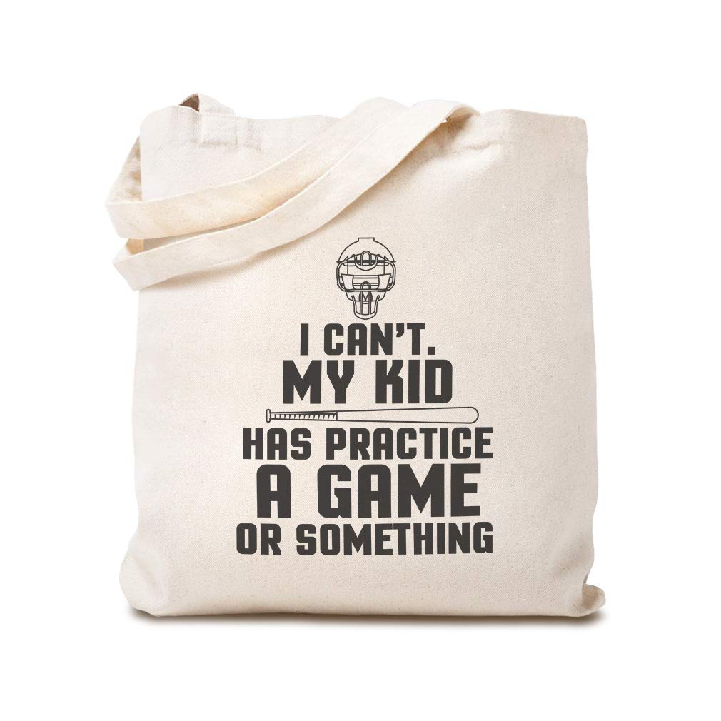 Eco-Friendly Mother's Day Canvas Tote Bag - Reusable Shopping Bag with 'I Can't. My Kid Has Practice' Funny Mom Quote - Perfect for Groceries, Gym, Beach & Daily Use