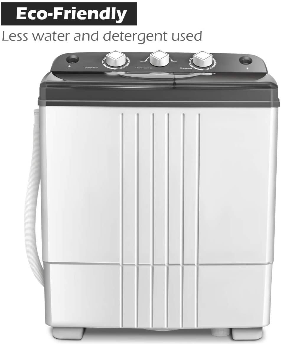 GO-12690OD High-Efficiency Front Load Washing Machine in Gray - Perfect for Apartments, Laundry Rooms & Small Spaces