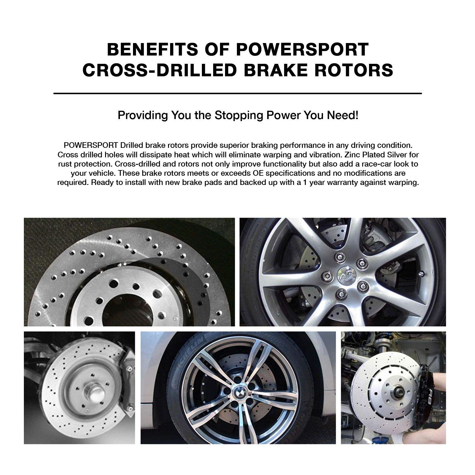 PowerSport Rear Brake Kit - Ceramic Brake Pads & Rotors for 2008-2014 Audi TT Quattro | High-Performance Braking System | Perfect for Daily Driving, Track Days & Performance Upgrades