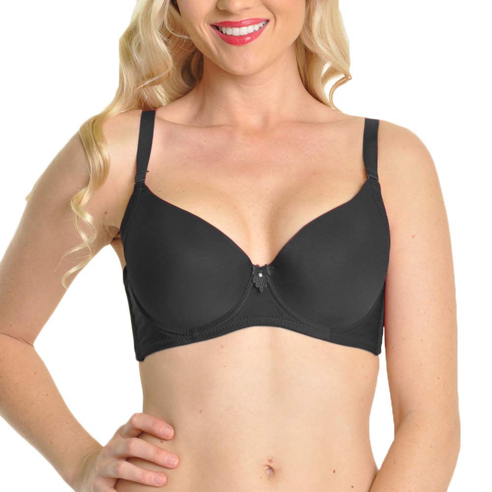 Angelina Women's Wired Padded T-Shirt Bras 6-Pack - Comfortable Full Coverage Underwire Bra with Wide Side Wings for Everyday Wear, Work & Casual Outfits