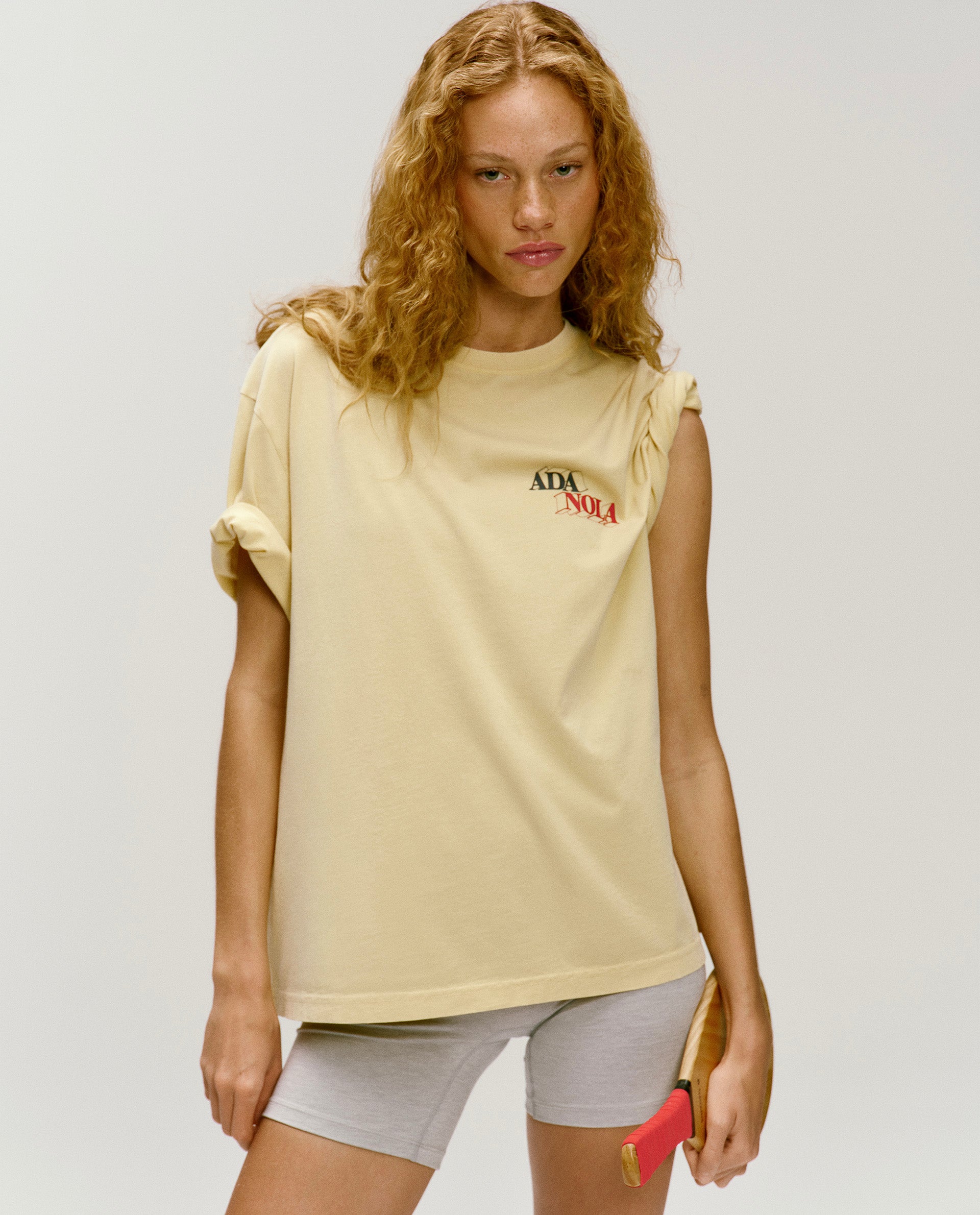 Vintage Wash Lightweight Sports T-Shirt - Butter Yellow | Soft & Breathable for Running, Gym & Casual Wear