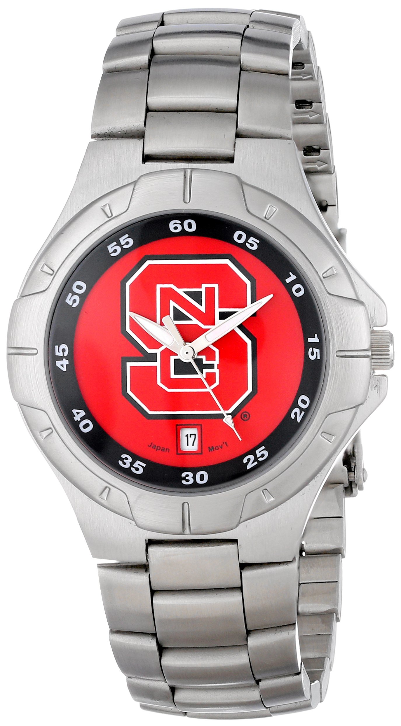 North Carolina State Wolfpack Men's Pro II Watch - Stylish Sports Watch for NCAA Fans, Durable Stainless Steel Timepiece - Perfect for Game Days, College Events & Everyday Wear