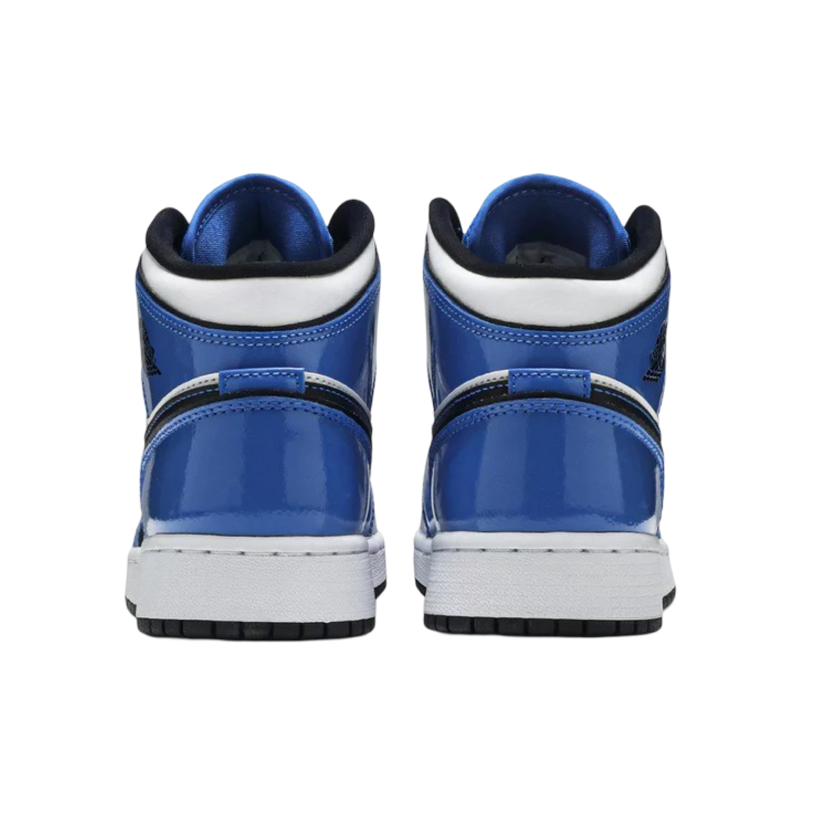 Air Jordan 1 Mid GS Sneakers - Signal Blue, White & Black Basketball Shoes for Girls - Perfect for School, Sports & Casual Wear