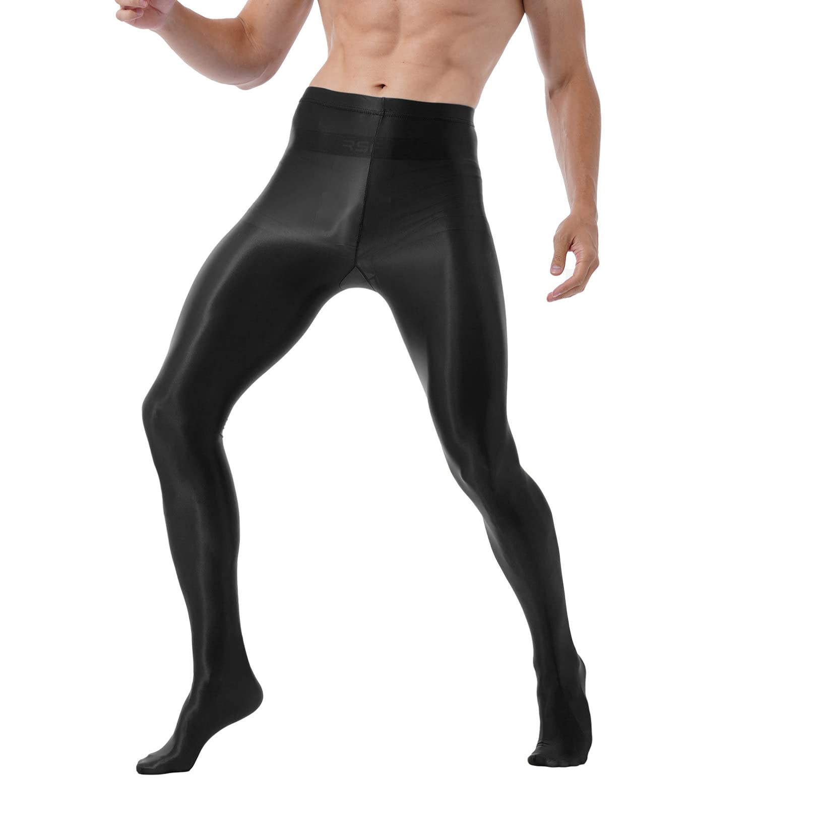 Men's Glossy Ballet Dance Tights - Stretchy Gymnastic Leggings for Fitness & Athletic Performance | Perfect for Ballet, Yoga, Workouts & Dance Practice