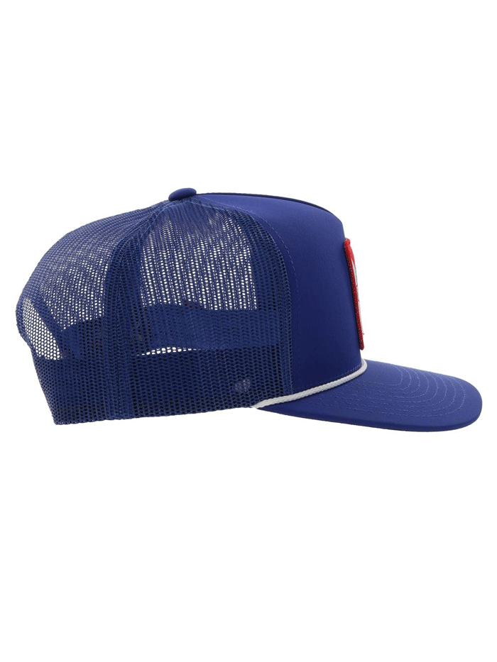 Hooey 2274T BL PABST BLUE RIBBON High Profile Snapback Hat - Blue Adjustable Baseball Cap for Men & Women - Perfect for Sports, Casual Wear & Outdoor Activities
