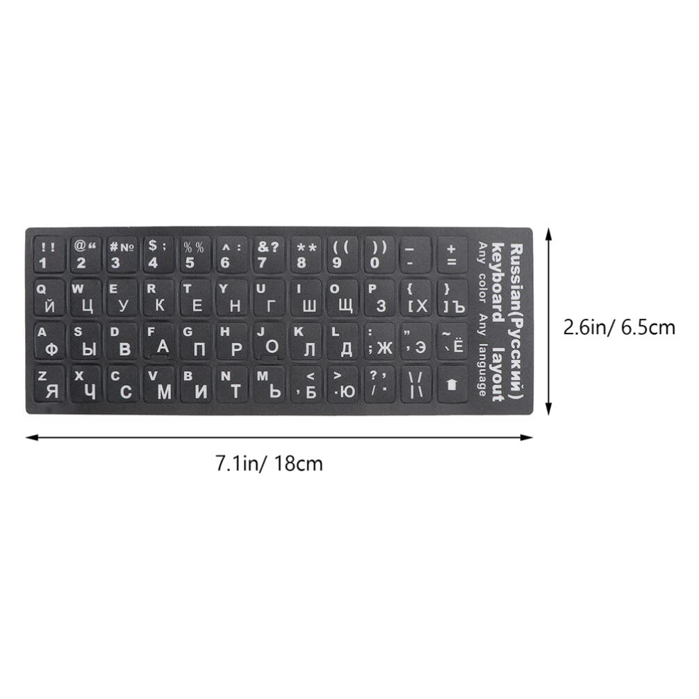 5-Pack Spanish Keyboard Stickers - PVC Letter Labels for Laptop & Computer Keyboards | Durable Alphabet Stickers for Language Learning & Typing Practice (Ideal for Students, Travelers & Multilingual Users)