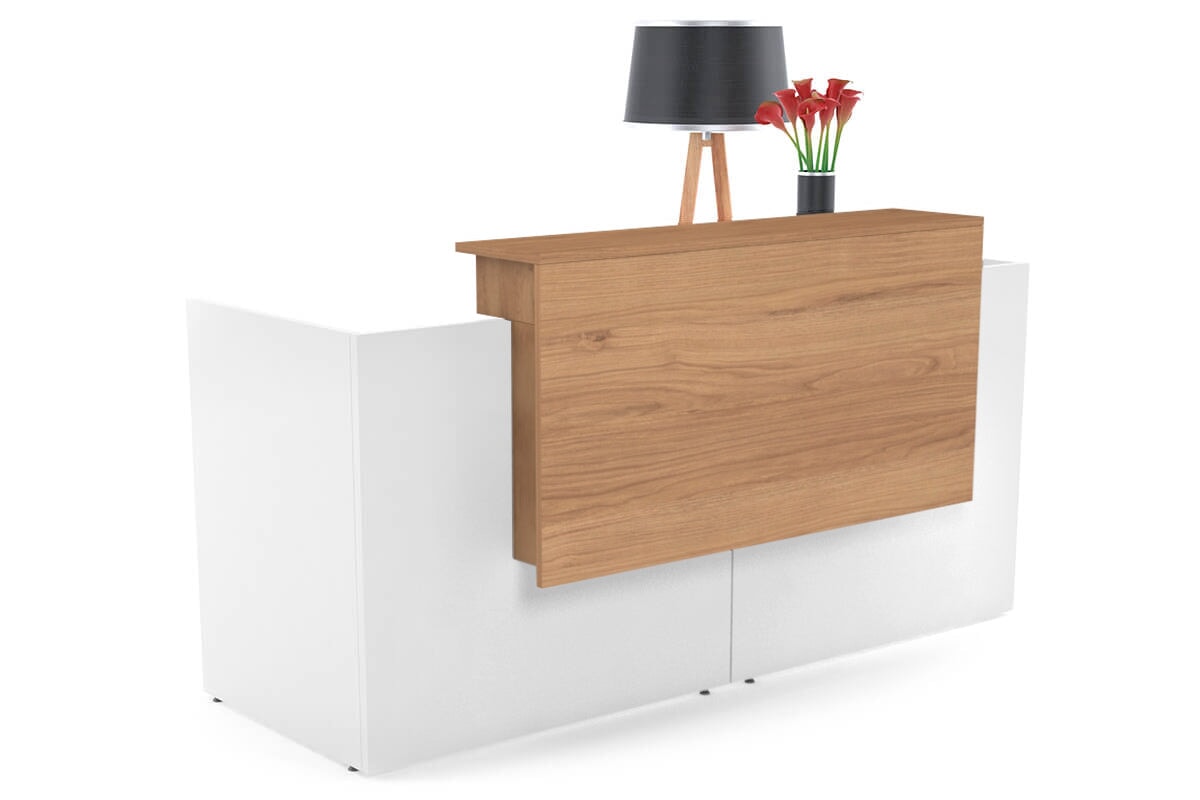 Professional White Reception Desk for Office & Hotel Lobby - Modern Uniform Counter for Front Desk & Customer Service Areas