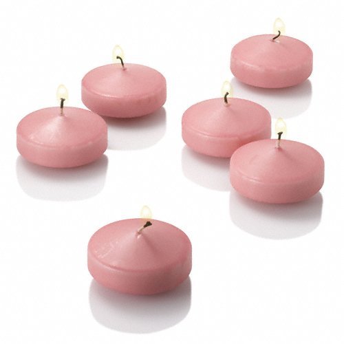 36-Pack Eastland Glass Cylinder Vases with 3-Inch Pink Floating Candles - Elegant Wedding Centerpiece, Romantic Table Decor for Parties, Events & Home Decor