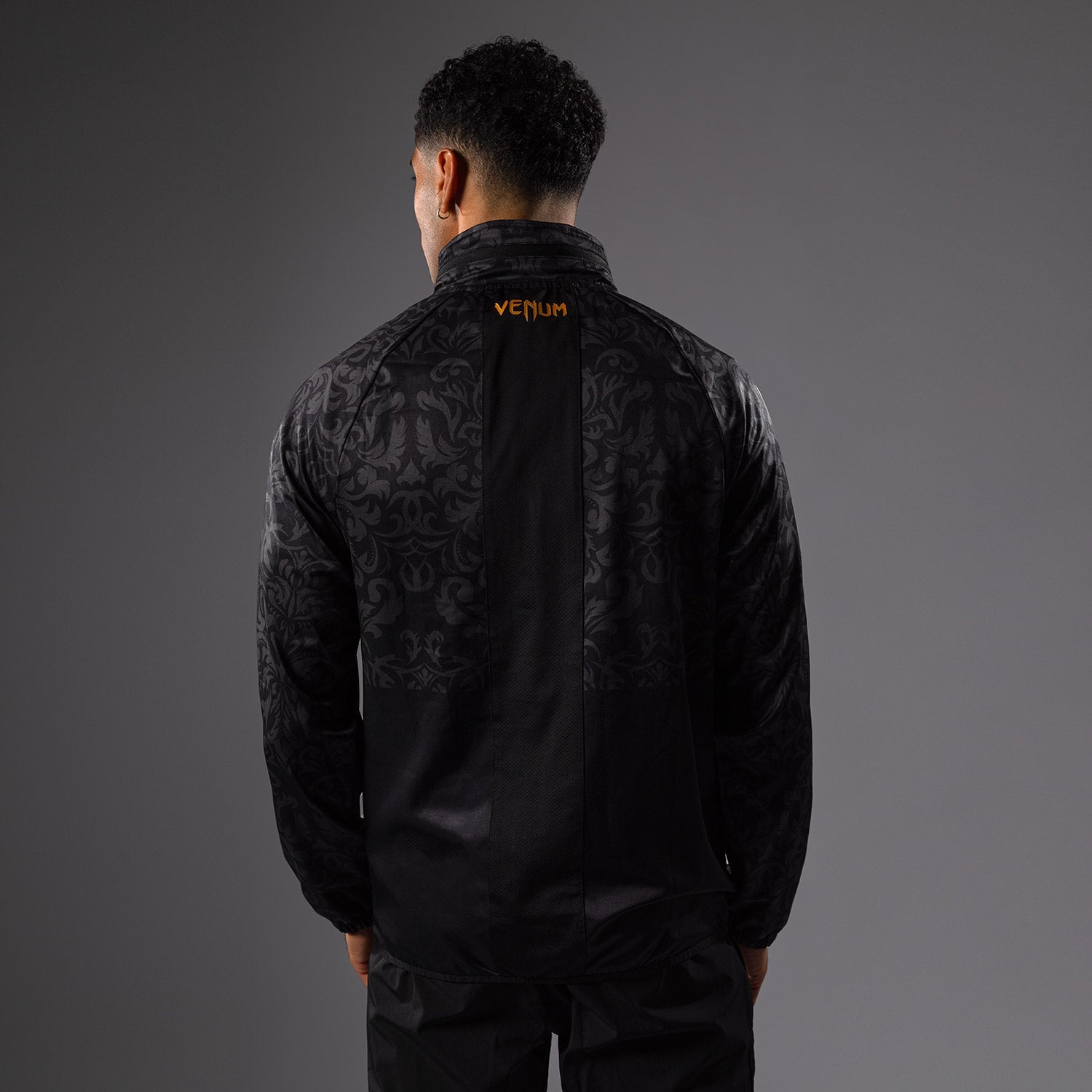 Venum x Topuria Unmatched Edition MMA Training Track Jacket - Black & Gold - Lightweight Combat Sports Hoodie for Fighters, Gym & Streetwear