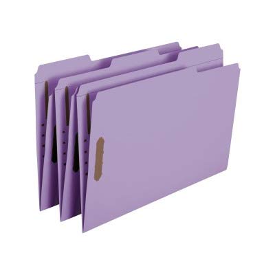 SMEAD SMD17440 Fastener File Folders - Letter Size, 1/3 Cut, 100-Pack - Organize Documents Securely for Office, School & Home Filing