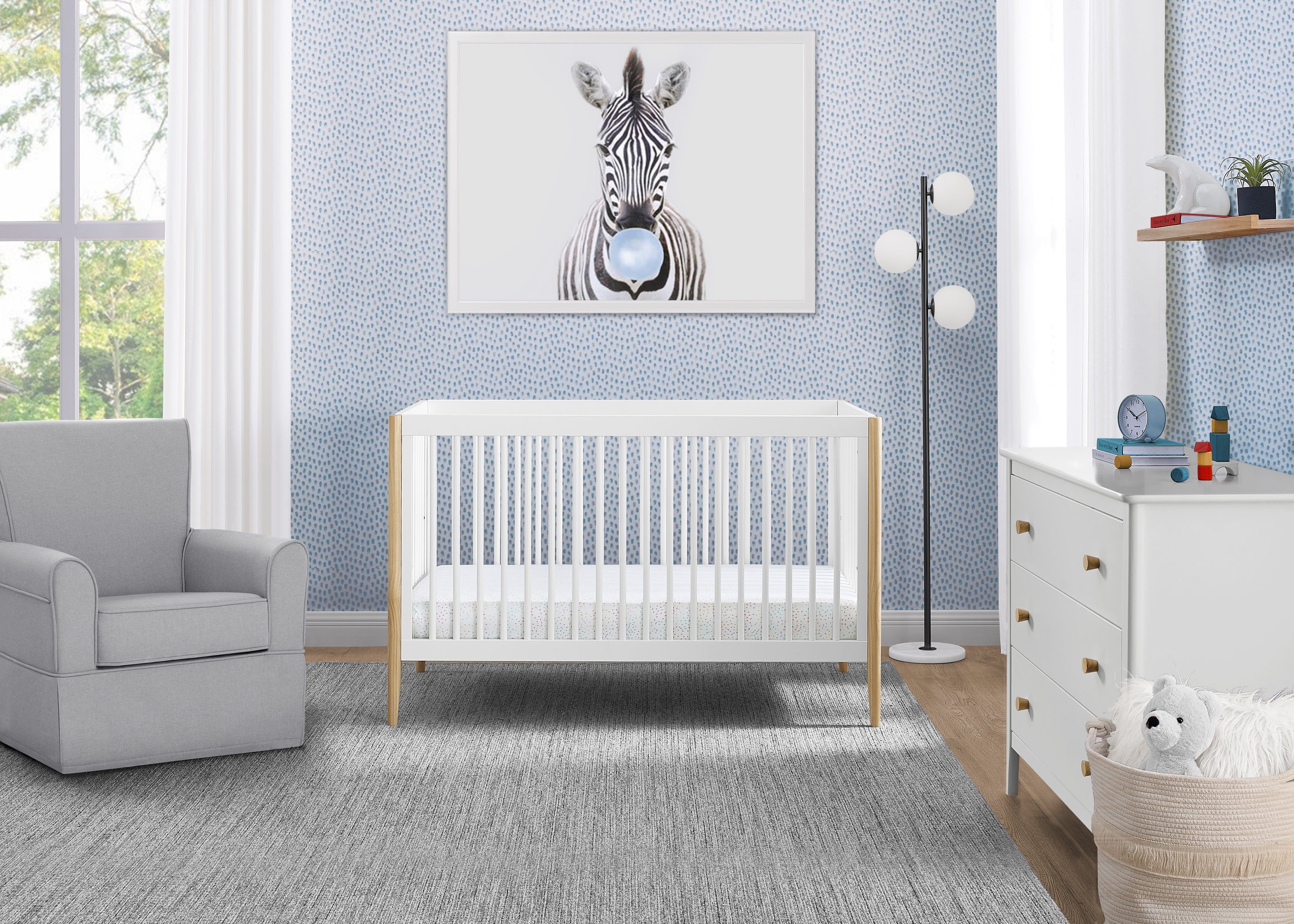 Casey 6-in-1 Convertible Baby Crib - Toddler Bed, Daybed & Full-Size Bed - Safe Nursery Furniture for Newborn to Adult - Perfect for Nursery, Bedroom & Guest Room