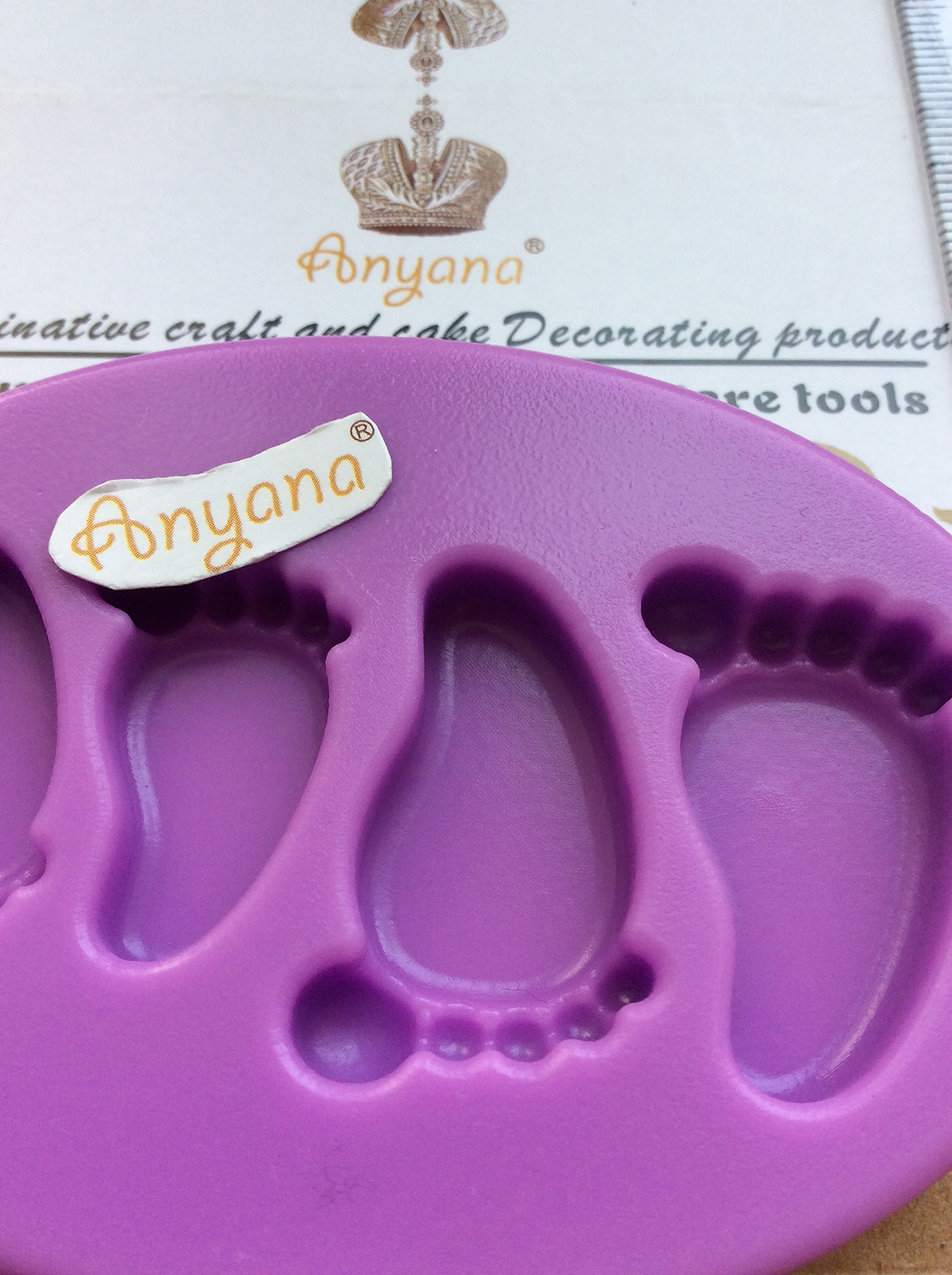 Baby Footprint Silicone Baking Molds - Fondant, Chocolate & Candy Molds for Cake Decorating - Perfect for Baby Showers, Christening Cupcake Toppers & Party Decorations - Easy to Use for DIY Resin, Clay & Gumpaste Crafts