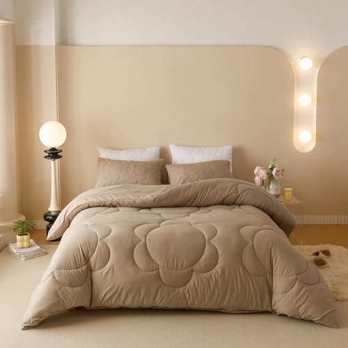 5-cream Coffee Floral Quilted