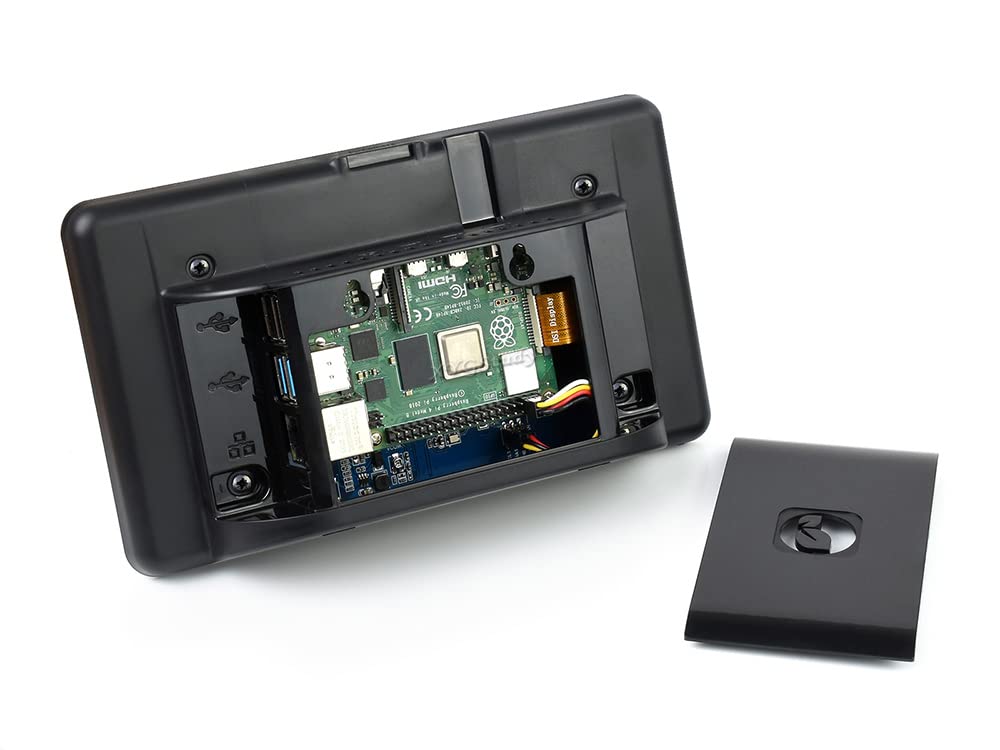 7inch IPS Capacitive Touch LCD Display Screen 1024×600 DSI Interface for Raspberry Pi 4 Model B/3B+/3B - with Protective Case | Perfect for DIY Projects, Smart Home Control & Embedded Systems