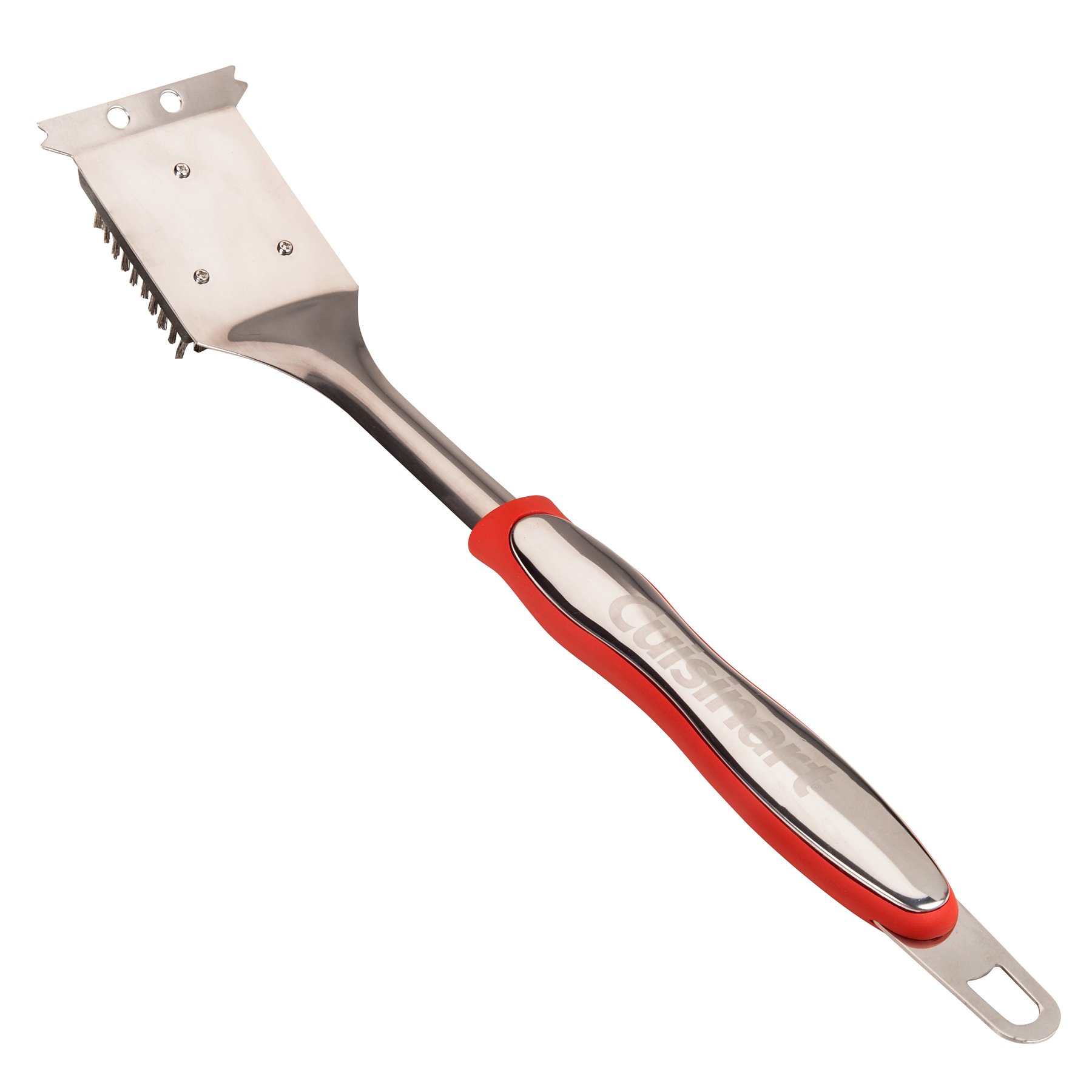 Cuisinart CCB-134 Comfort Grill Cleaning Brush - Heavy Duty Stainless Steel Bristles for BBQ, Griddle & Outdoor Cooking - Easy Grill Maintenance Tool