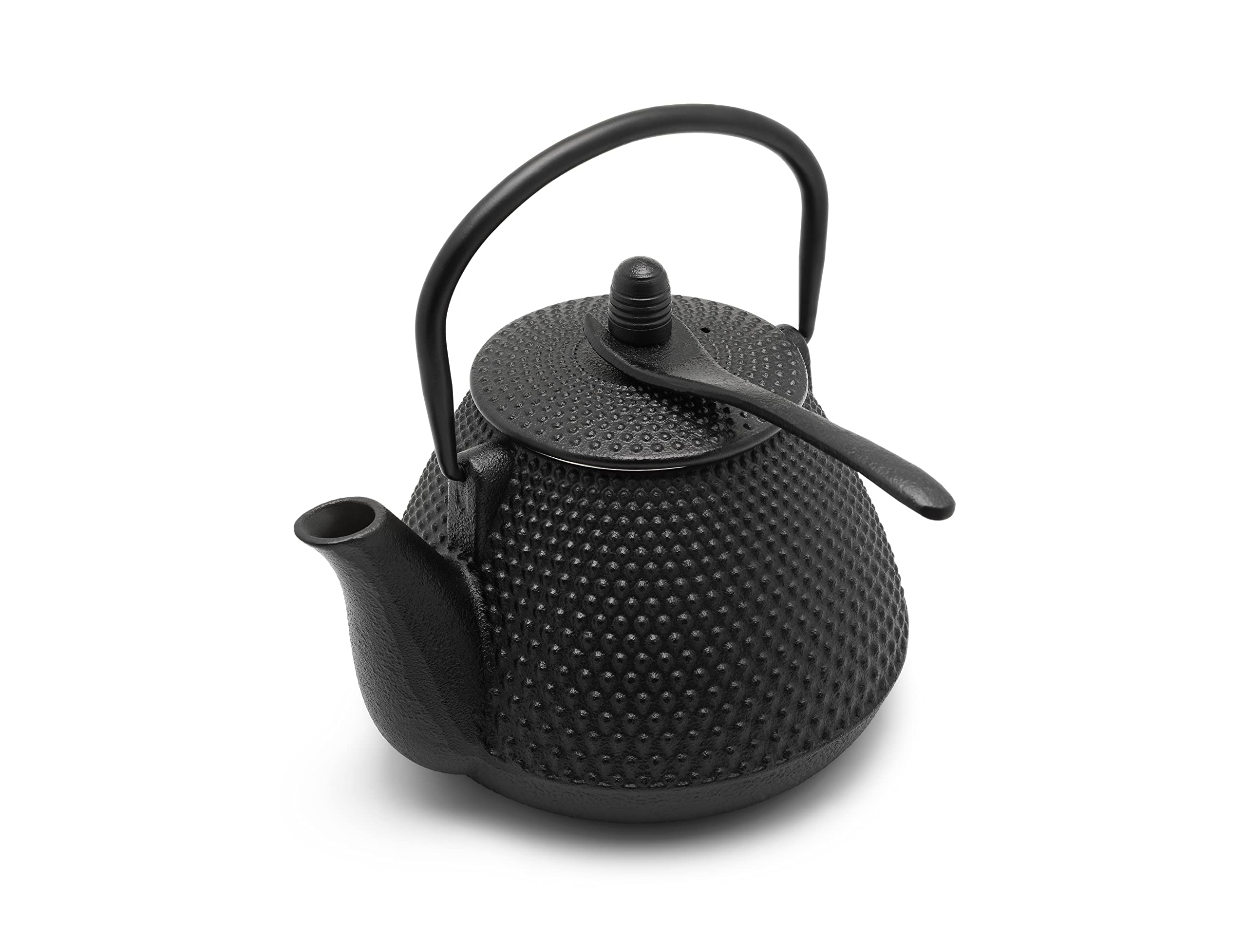 Premium Bredemeijer Wuhan Cast Iron Teapot 1.0L - Black Japanese Style Teapot with Removable Stainless Steel Filter - Perfect for Loose Leaf Tea, Home Brewing & Tea Ceremonies