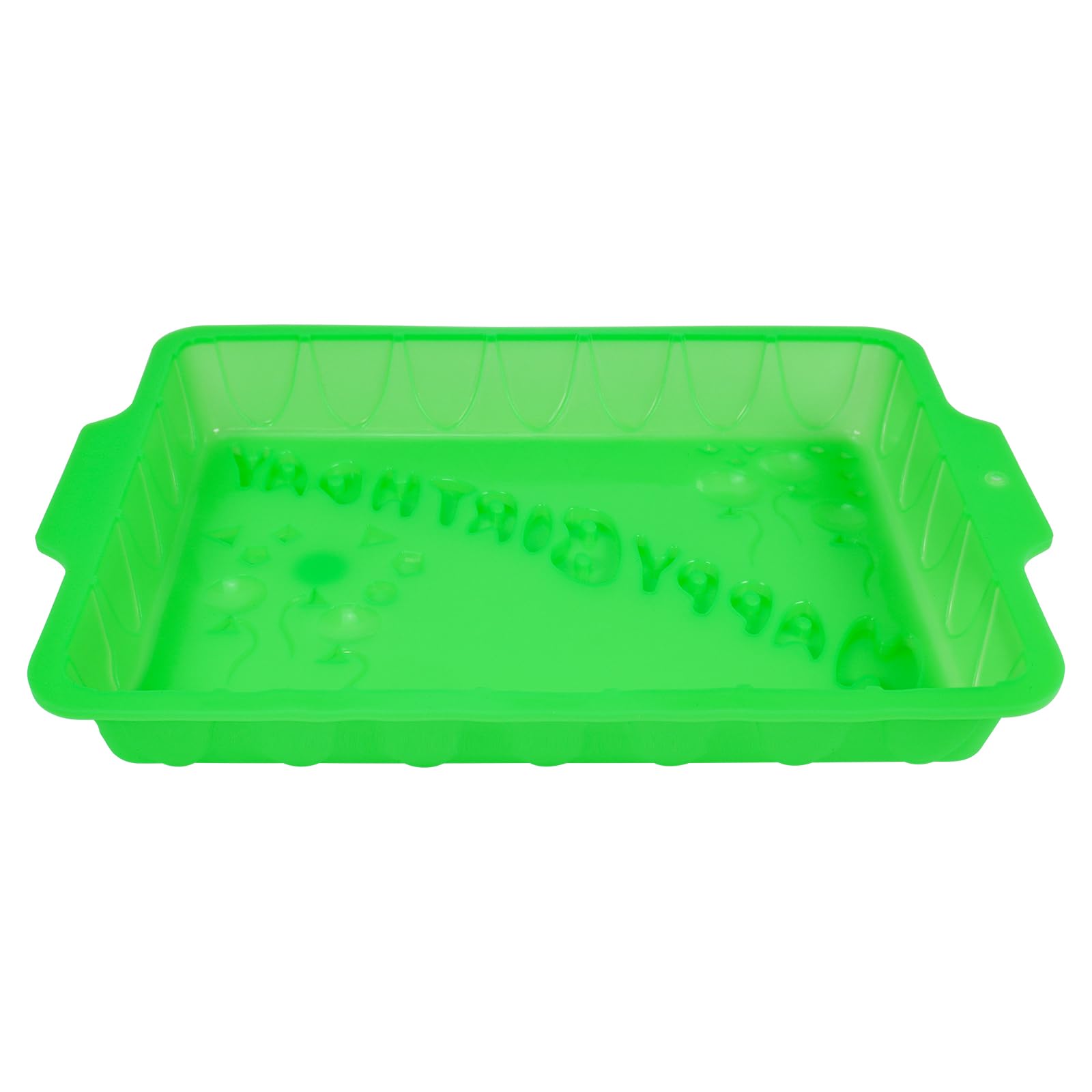 Happy Birthday Rectangular Silicone Cake Pan - Non-Stick, Reusable & Durable Baking Mold for Oven, Freezer, Microwave & Dishwasher - Perfect for Birthday Cakes, Desserts & Party Treats - Easy to Use & Clean