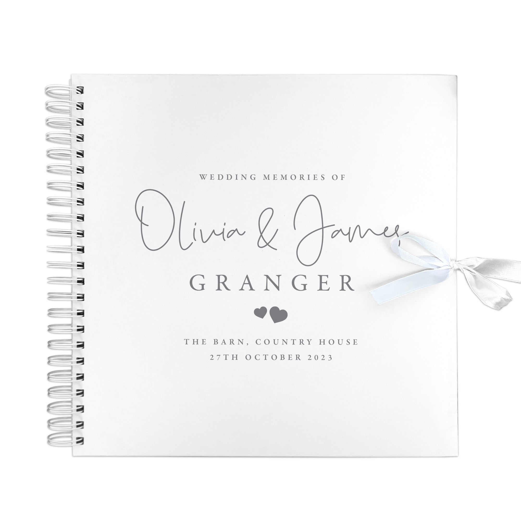 Personalized Wedding Guest Book & Memory Scrapbook - Custom Script Text Keepsake for Bridal Shower, Reception, Anniversary - Perfect for Preserving Special Moments