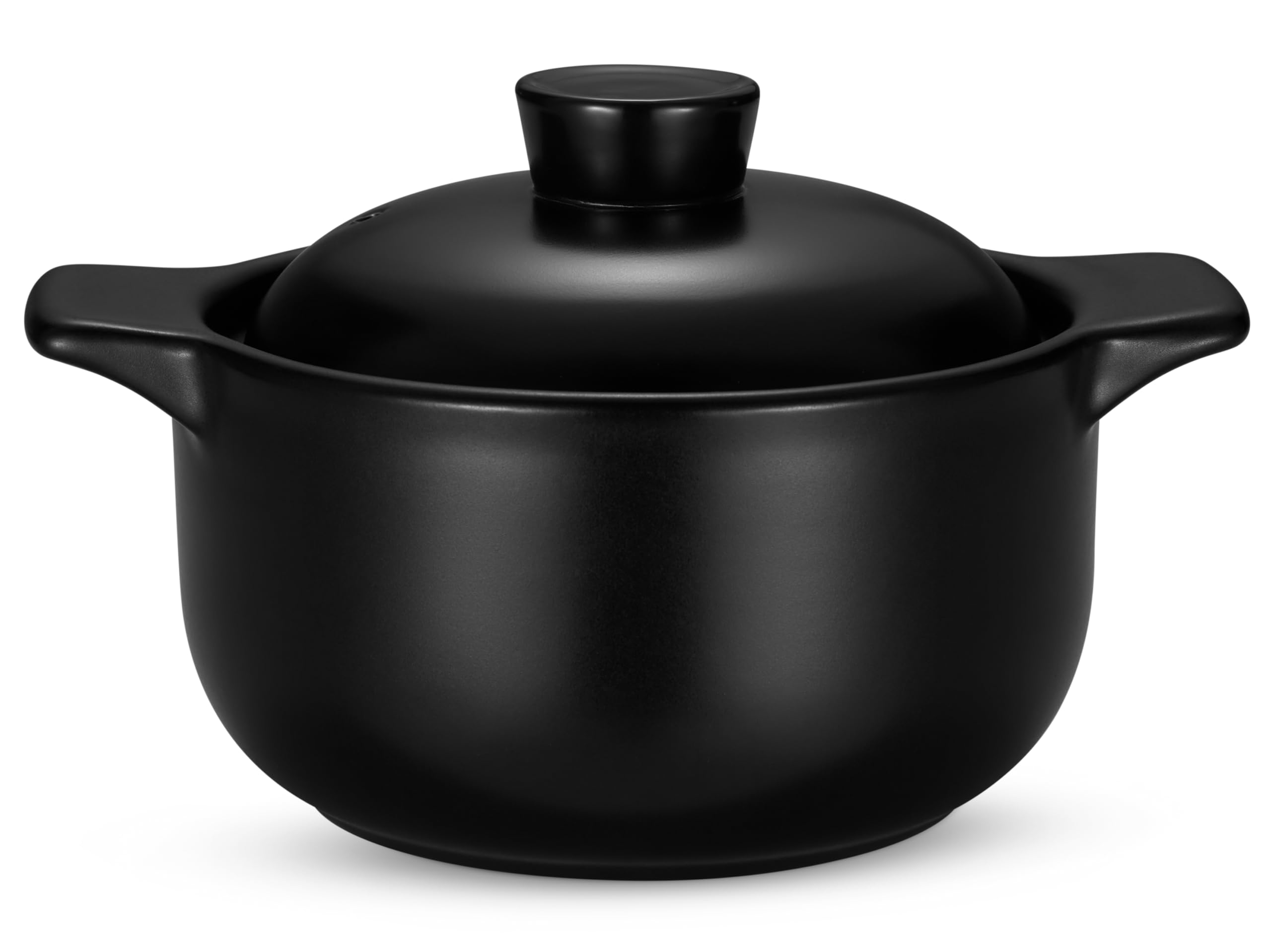 Premium Korean Dolsot Stone Bowl Set with Lid - 38oz Black Stone Pot for Bibimbap, Kimchi, Hot Pot, Soup & Stew - Oven & Dishwasher Safe - Perfect for Authentic Korean Cooking & Serving at Home