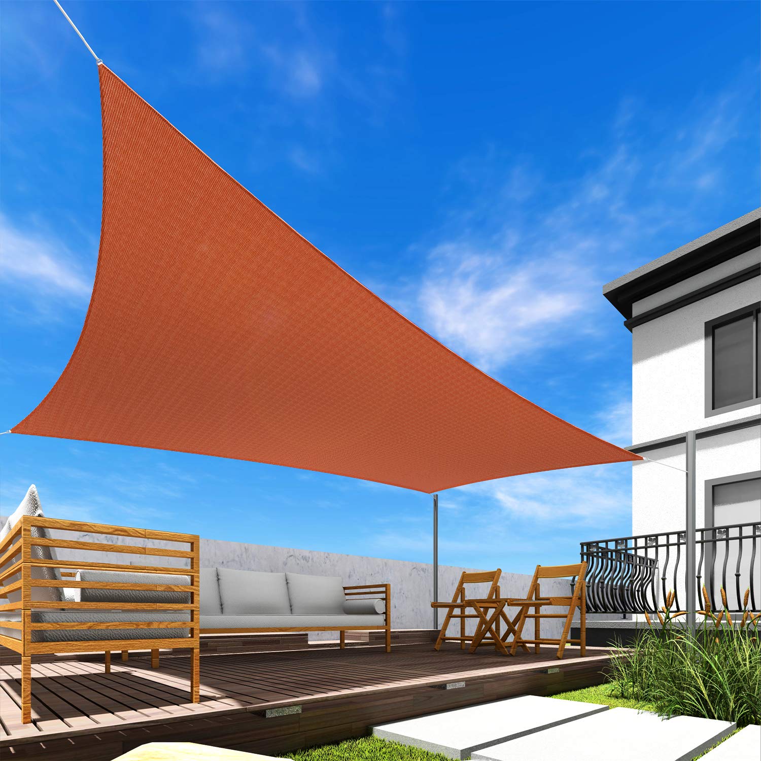 Windscreen4less Turquoise Sun Shade Sail 6' x 23' Rectangle - UV Blocking Permeable Fabric for Patio, Backyard & Outdoor Spaces - Customizable Size - Perfect for Poolside, Garden, Deck, and Pergola Shade