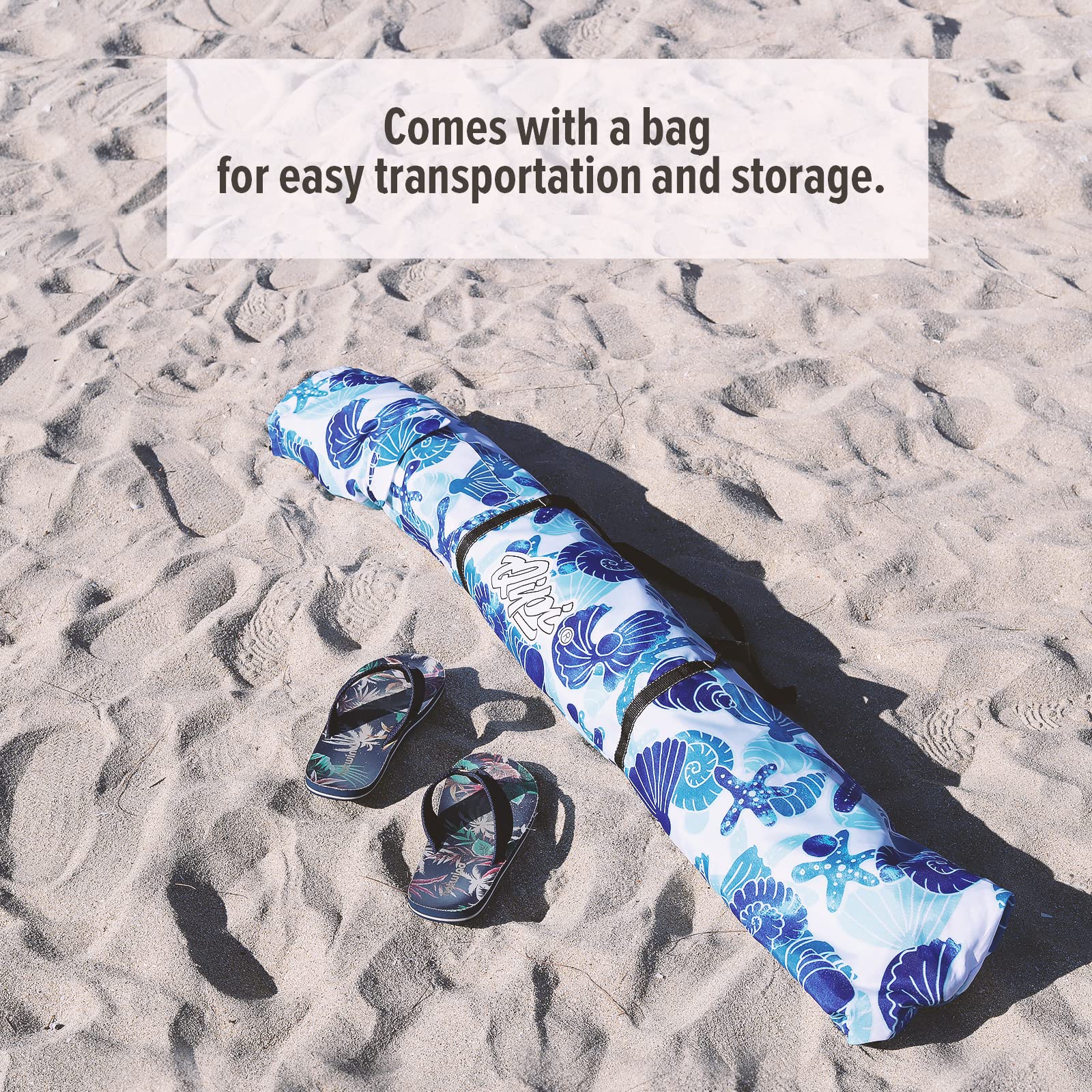 Qipi Beach Cabana - 6' x 6' Portable Sun Shelter with UPF 50+ UV Protection, Waterproof Canopy & Included Side Wall - Easy Setup Beach Tent for Family, Kids & Friends - Perfect for Beach Days, Pool Parties & Outdoor Adventures