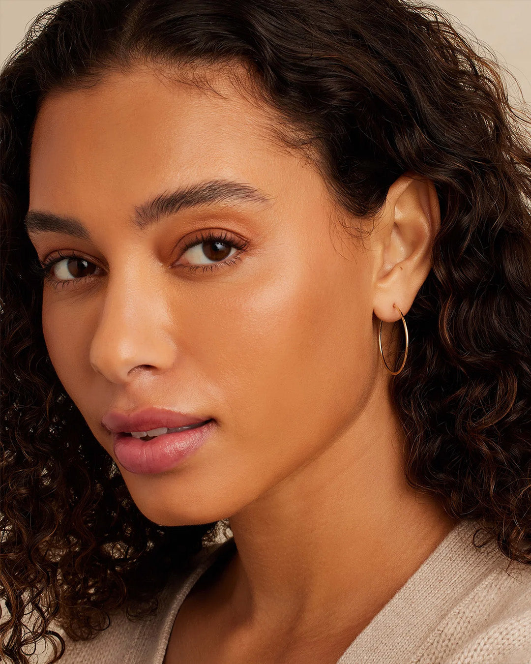 14K Gold Classic Single Hoop Earrings for Women - Dainty Everyday Hoops, Minimalist Jewelry Gift for Her - Perfect for Work, Date Night & Special Occasions