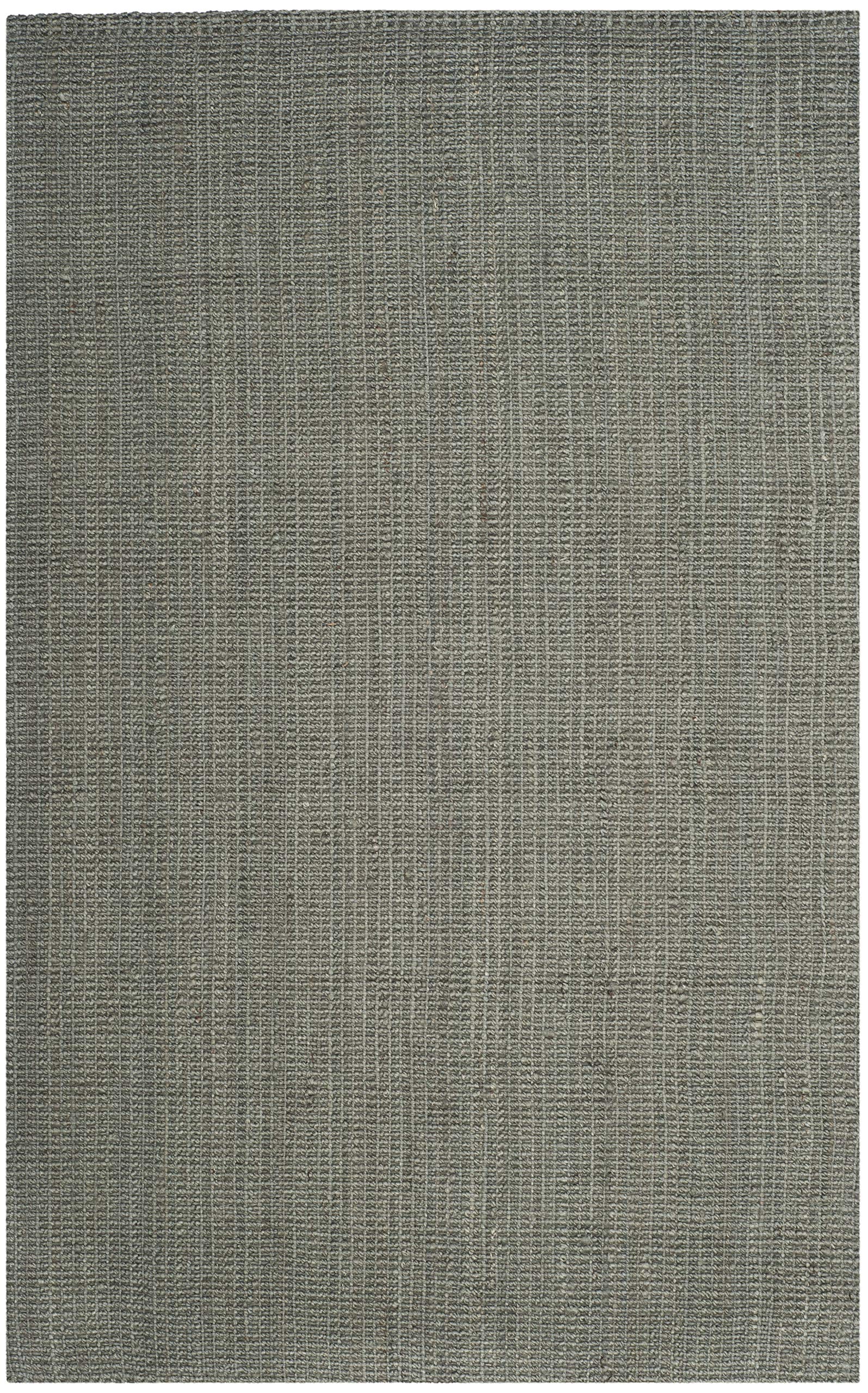 SAFAVIEH Handmade Jute Area Rug 5' x 8' - Natural Fiber Farmhouse Rug in Green & Grey (NF730B) | Durable & Stylish for High Traffic Living Room, Bedroom, Dining Room & Home Office Decor