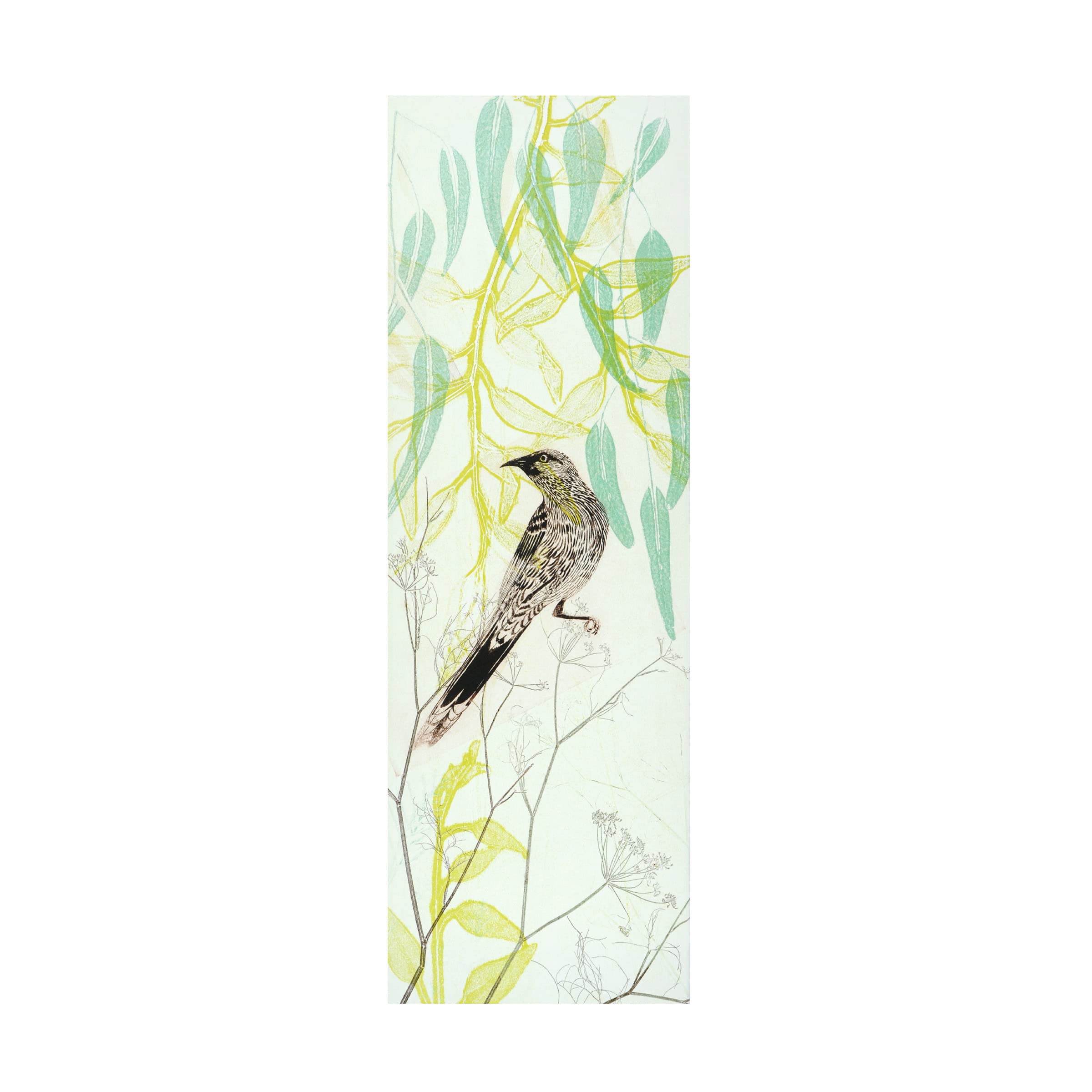 Trademark Fine Art 'Eager To Fly Wattlebird' Canvas Wall Art by Trudy Rice - Australian Wildlife Painting for Living Room & Office Decor