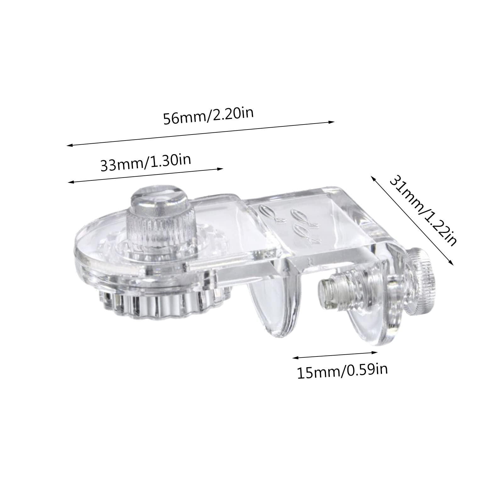 2pcs Transparent Acrylic Aquarium Clips - Fish Tank Net Holder for Anti-Jump Cover