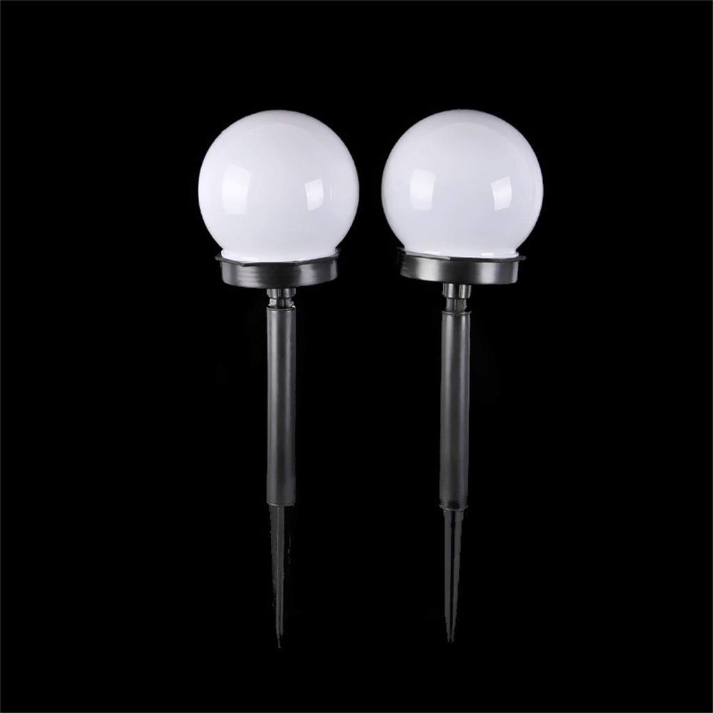 Emptystar 60W LED Solar Light Bulbs - 2 Pack Energy Efficient Outdoor Garden Path Lights for Yard, Patio, Walkway & Lawn | Waterproof Solar Powered Night Lights for Landscape, Driveway & Backyard Decor (White)