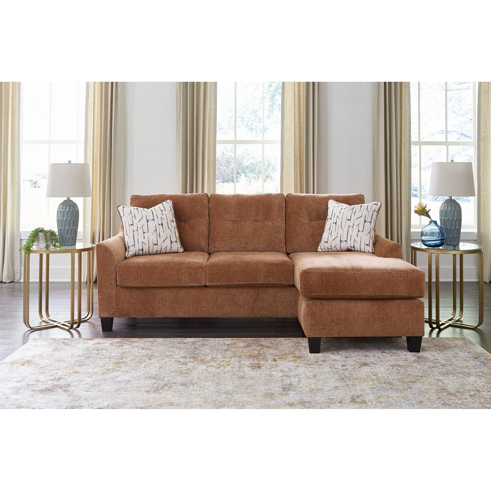Amity Bay Sofa Chaise - Modern Sectional Couch with Chaise Lounge for Living Room, Reversible L-Shaped Sleeper Sofa Bed - Perfect for Small Spaces, Apartments & Home Theater Seating