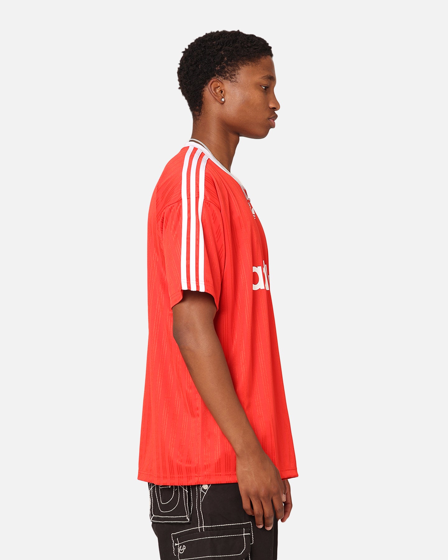 Adidas Adicolor T-Shirt - Better Scarlet & White | Men's Casual Short Sleeve Tee for Sports, Gym & Everyday Wear