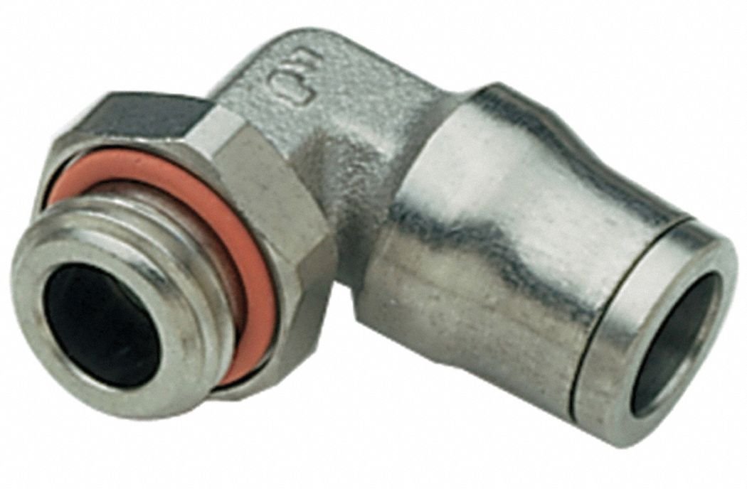 Nickel Plated Brass Male Elbow 90 Degree 8mm Tube Size - 3699 08 17 (Pack of 5) - Ideal for Plumbing, Hydraulic Systems, and Industrial Applications