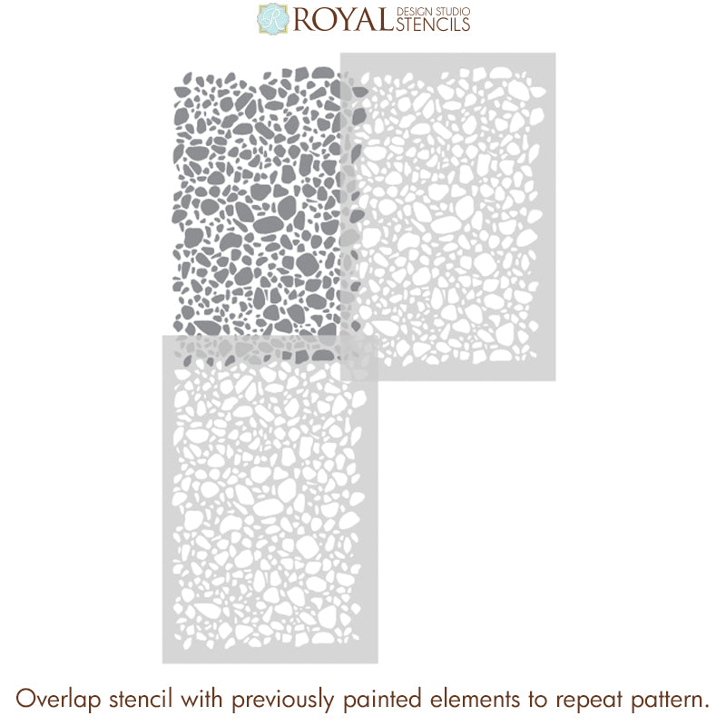 Terrazzo Stencil for DIY Flooring & Wall Art - Reusable Decorative Concrete Tile Pattern Template for Home & Commercial Use