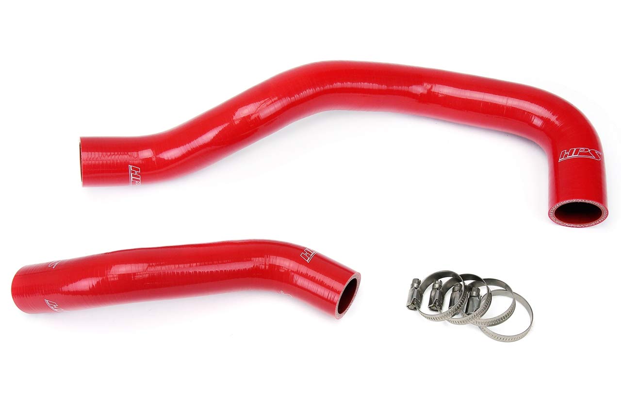 HPS 57-1271-RED Red Silicone Radiator Coolant Hose Kit - High Performance Cooling Solution for Cars, Trucks & SUVs - Perfect for Engine Upgrades & Radiator Replacement