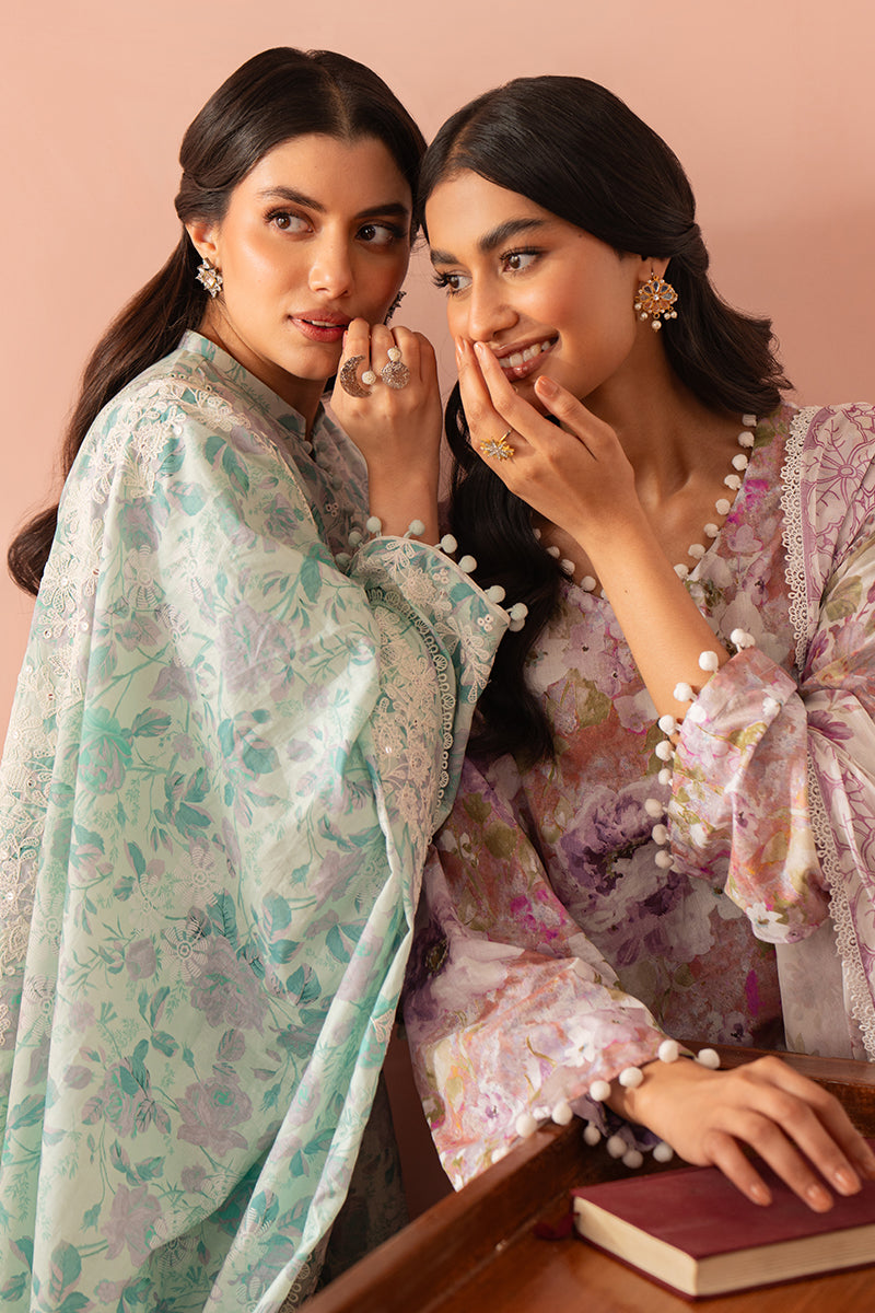 Mint Haze 3-Piece Printed Suit for Women | Stylish Matching Outfit Set | Perfect for Office Wear, Parties & Special Occasions