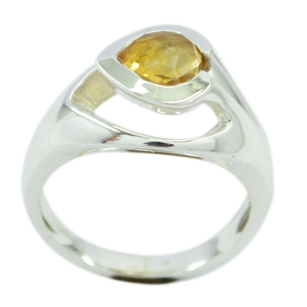 Genuine Pear Cut Citrine Promise Ring in Sterling Silver - Sizes 4-10 | Affordable & Elegant Jewelry for Anniversaries, Engagements & Special Occasions