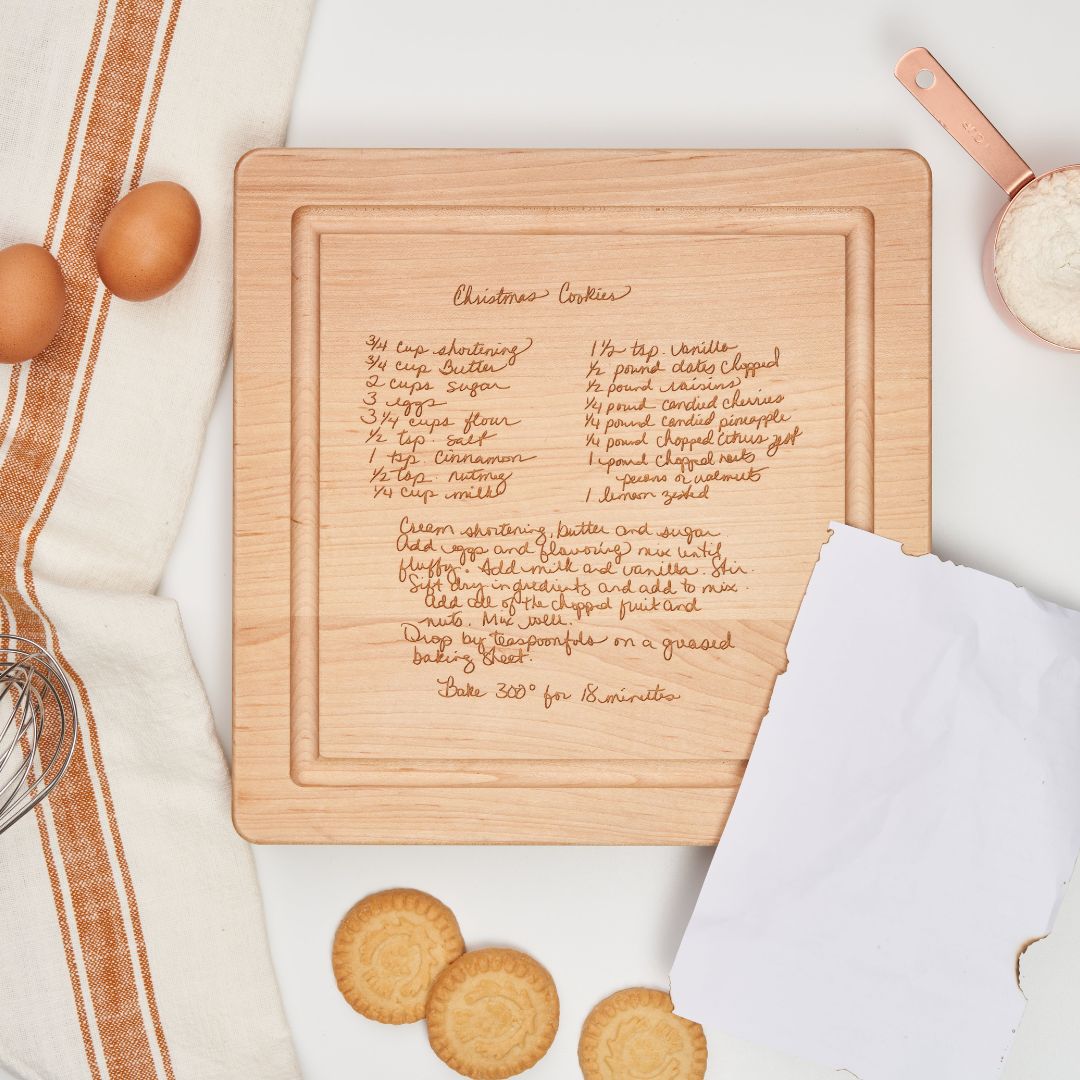 Personalized Engraved Maple Recipe Board - 12