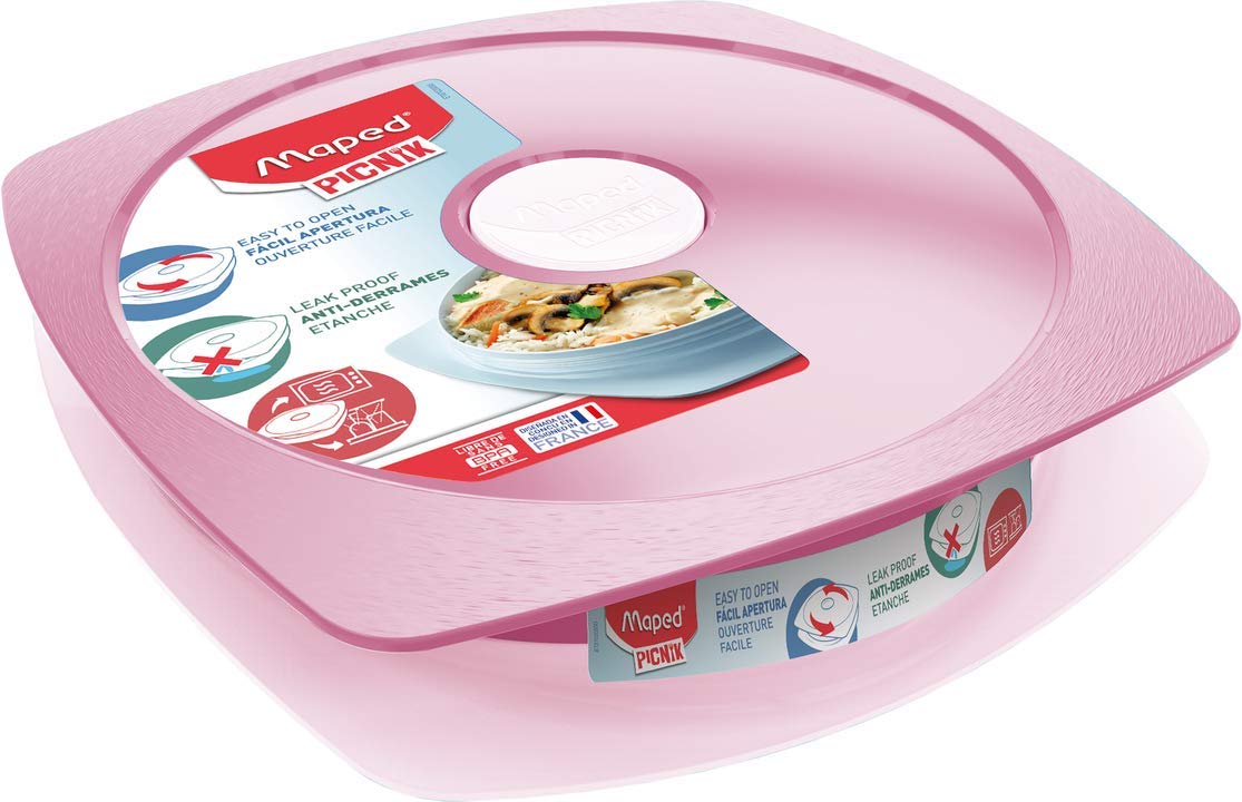Leakproof Adult Lunch Plate - BPA-Free, Durable & Spill-Proof Dishware for Office, Travel & Home Use - Elegant Rose Design (One Size)