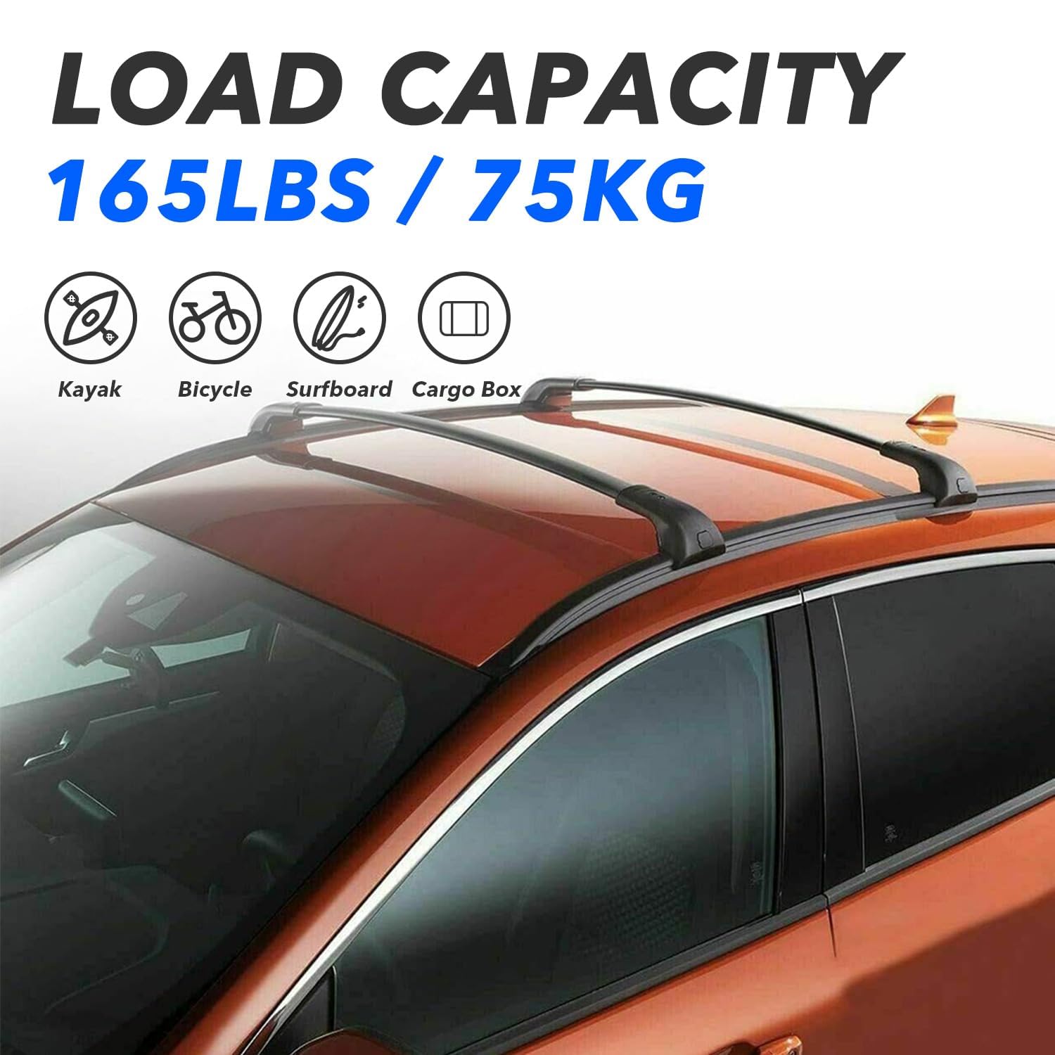 2020-2025 Ford Escape Roof Rack Cross Bars - Heavy Duty Aluminum Cargo Carrier for SUV Luggage, Bikes & Sports Gear | Perfect for Road Trips & Outdoor Adventures
