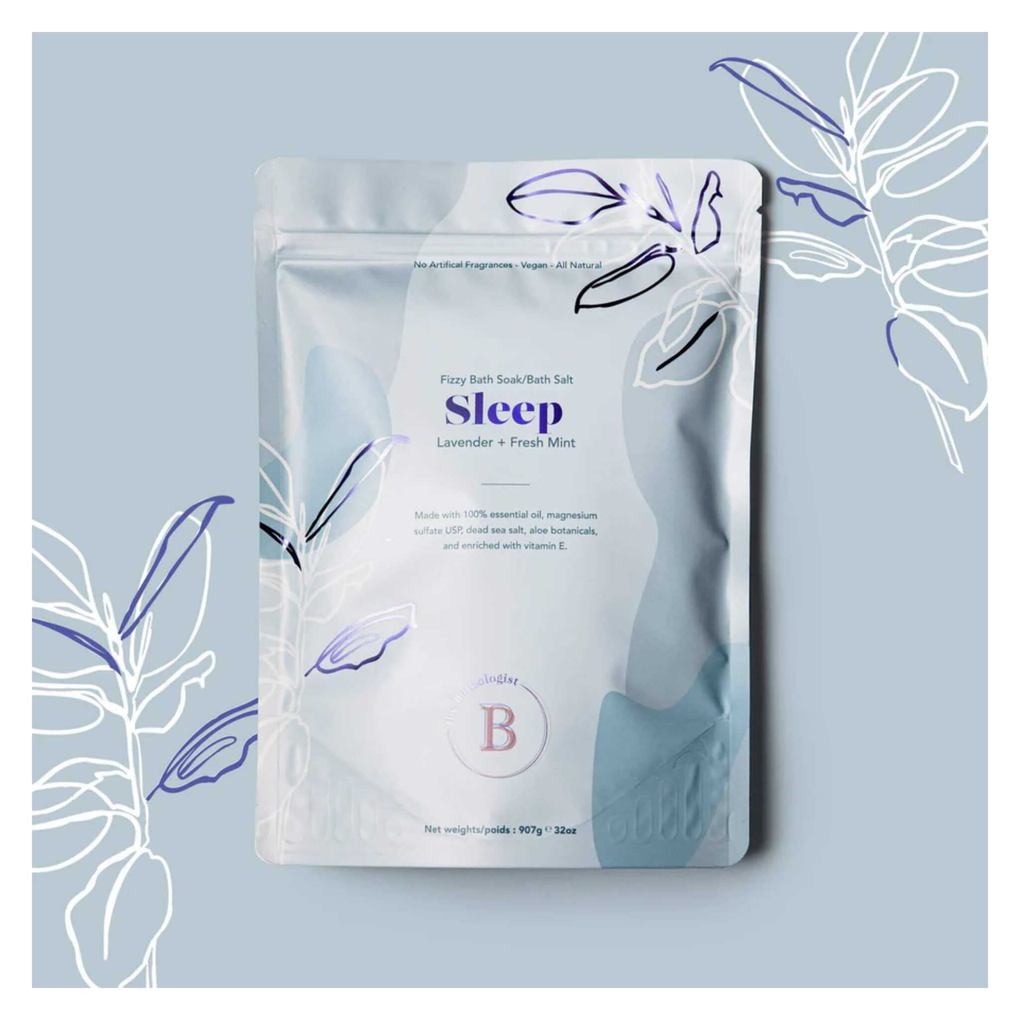 Relaxing Sleep Fizzy Bath Soak with Lavender & Epsom Salt | Stress Relief & Muscle Relaxation | Perfect for Nighttime Baths & Self-Care Routines