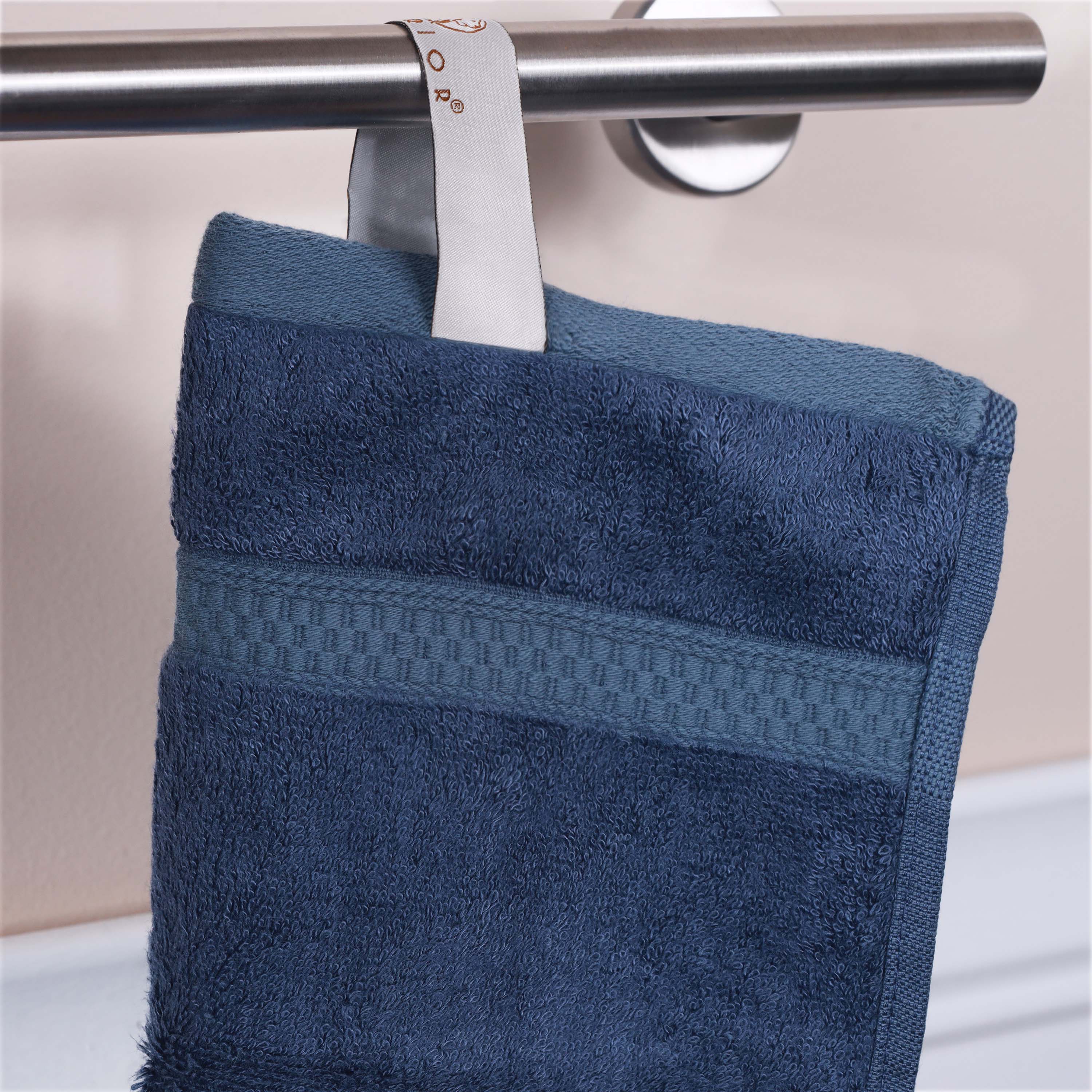 6-Piece Rayon Bamboo Blend Hand Towel Set | Soft & Absorbent Bath & Kitchen Towels for Home & Spa Use