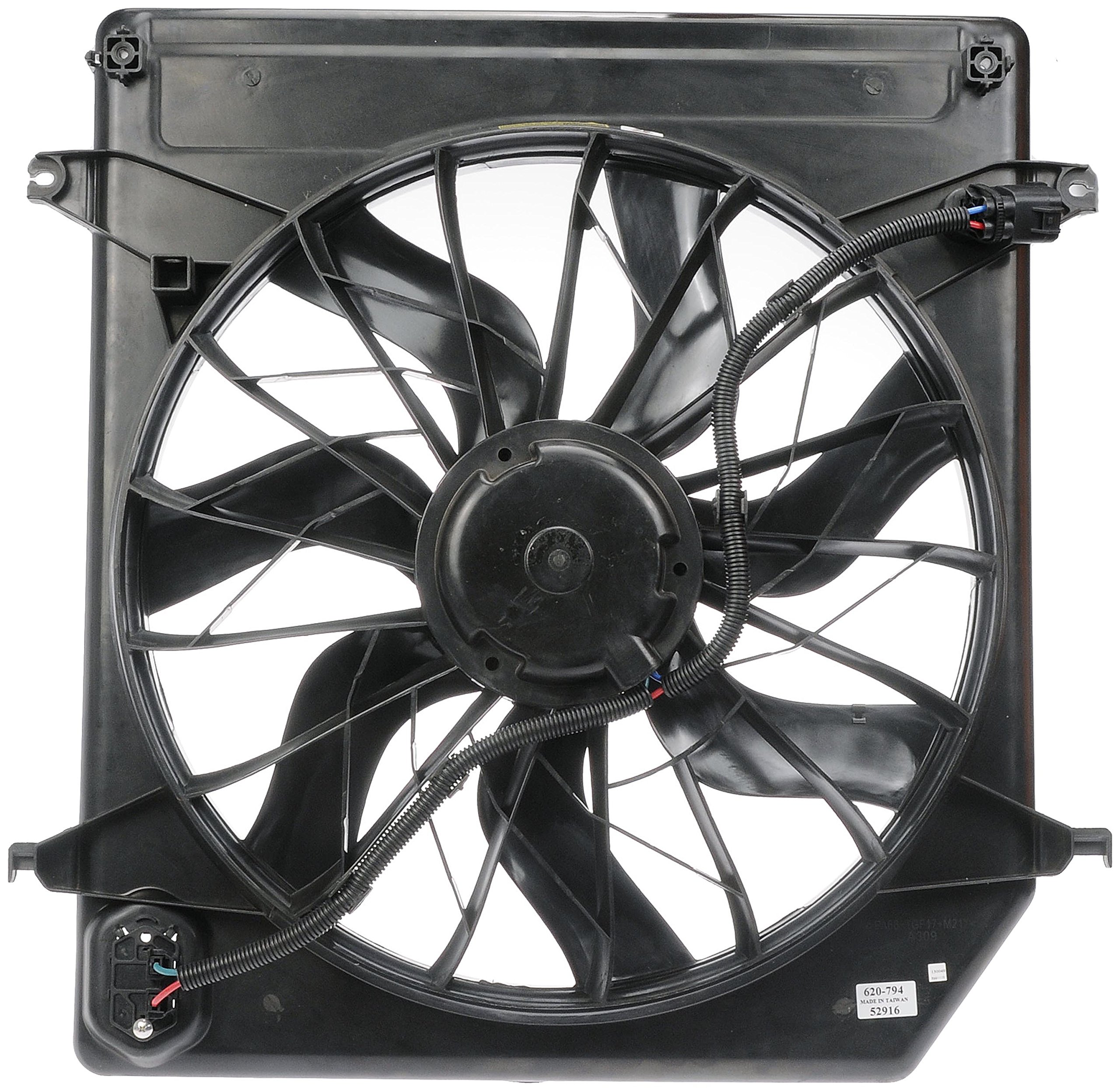 Dorman 620-794 Engine Cooling Fan Assembly Replacement for Kia Sorento, Sportage, Optima - High Performance Cooling System Part for Hot Weather & Heavy Traffic Driving