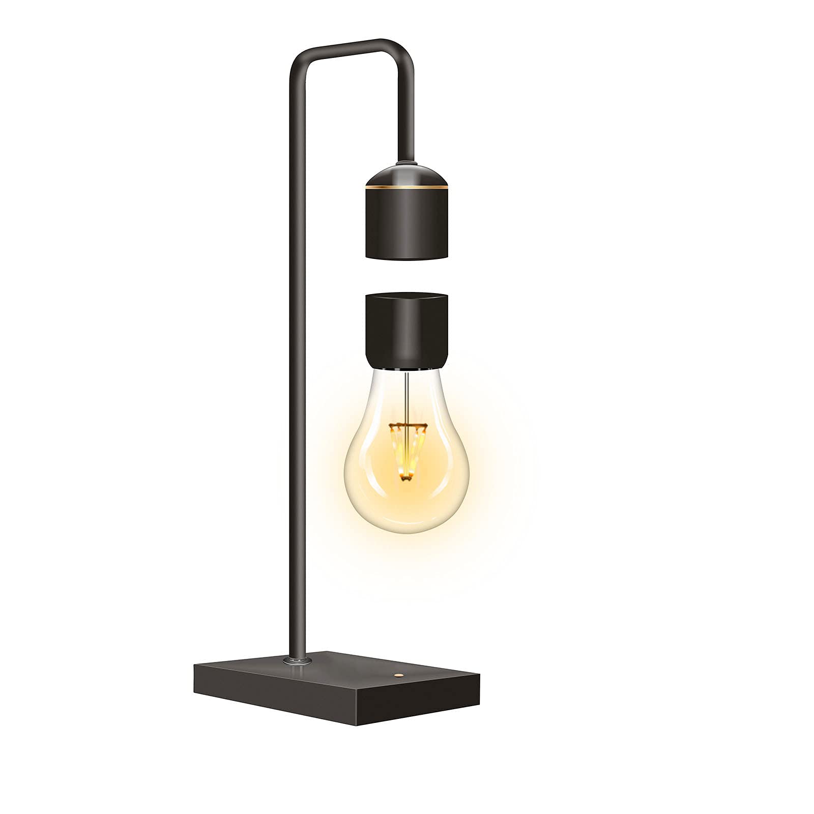 Floatidea Magnetic Levitating Light Bulb - Zero Gravity Floating LED Lamp, Warm White Night Light for Bedroom, Office Desk Decor - Cool Unique Gift for Home, Festival, Birthday - Perfect for Relaxation, Meditation & Ambient Lighting