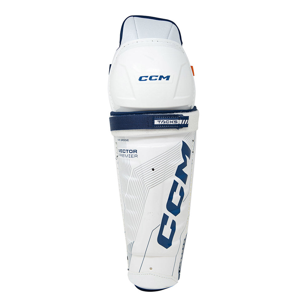 CCM Tacks Vector Premier 2024 Senior Ice Hockey Shin Guards - Protective Gear for Hockey Players - Perfect for Games, Practices & Training Sessions