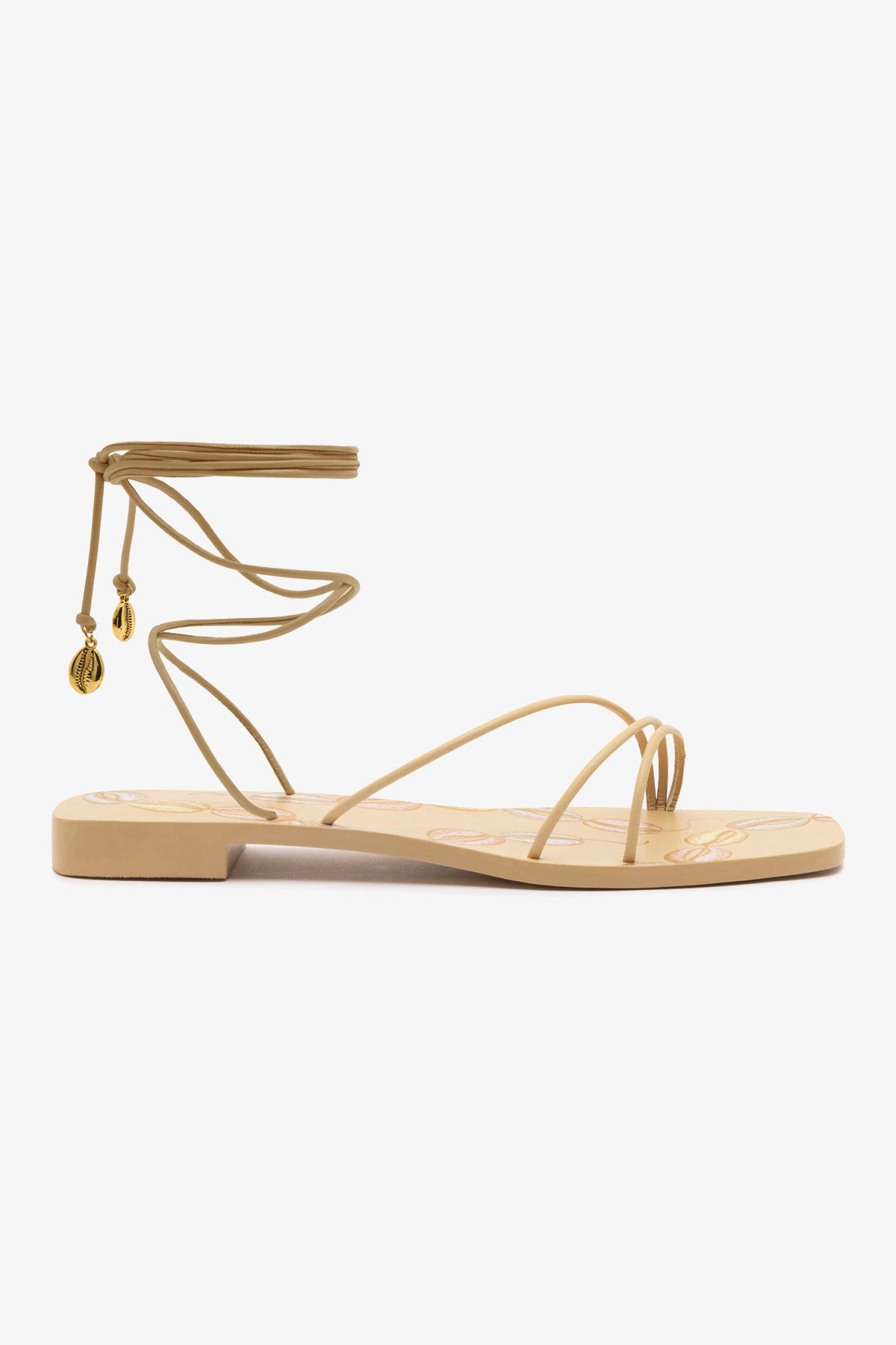 Nadia Women's Flat Sandals - Comfortable Beige Leather Sandals for Summer | Casual Walking, Beach Vacation & Everyday Wear
