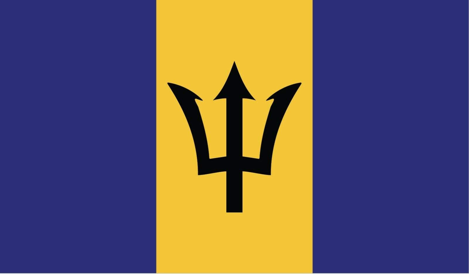 Barbados Flag Double Sided Stainless Steel Keychain - Durable Key Ring Holder with Carabiner Clip - Perfect for Travel, Gifts & Key Organization (Car Key Finder Accessory)